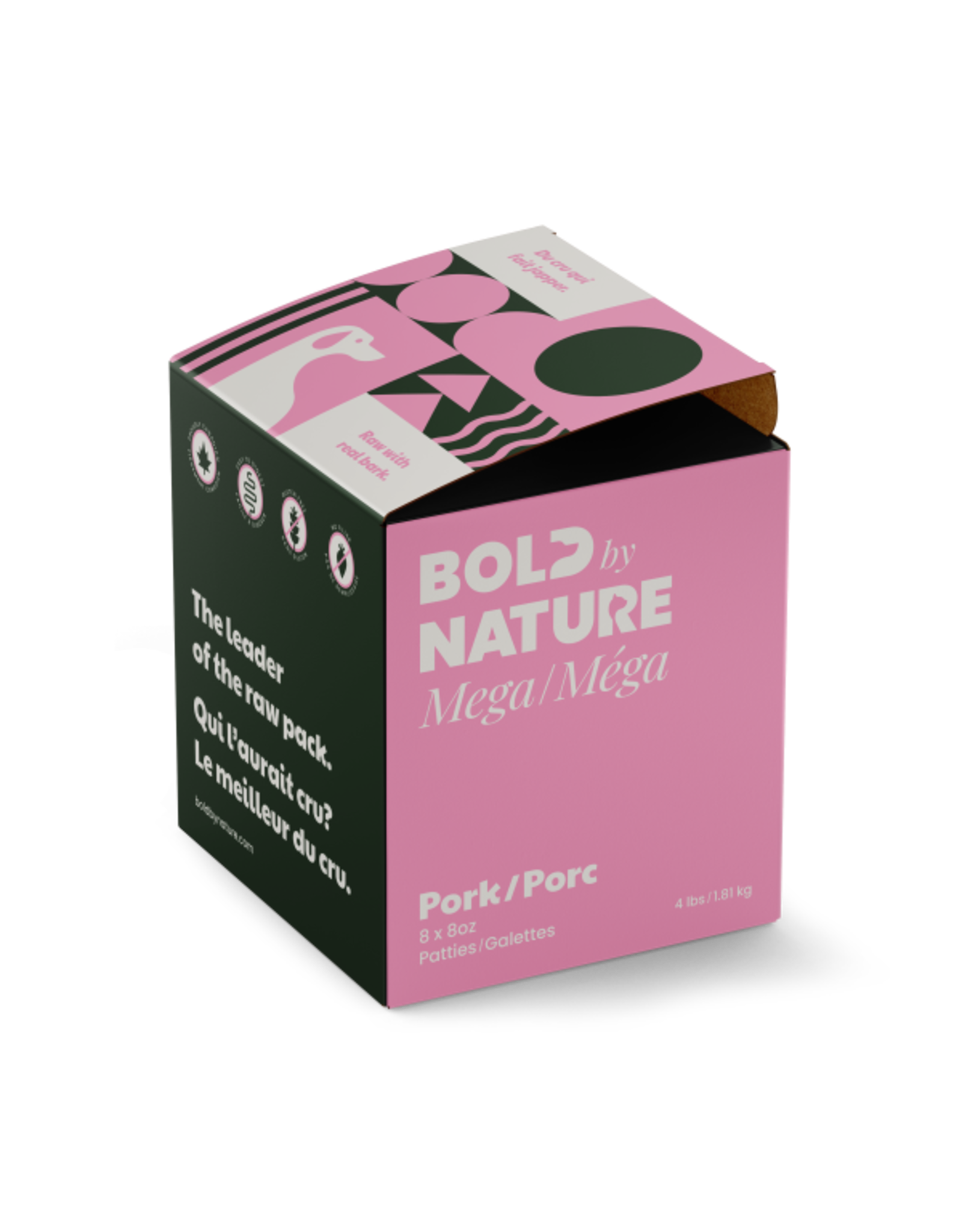 Bold by Nature Dog Mega Pork Patties 4lb