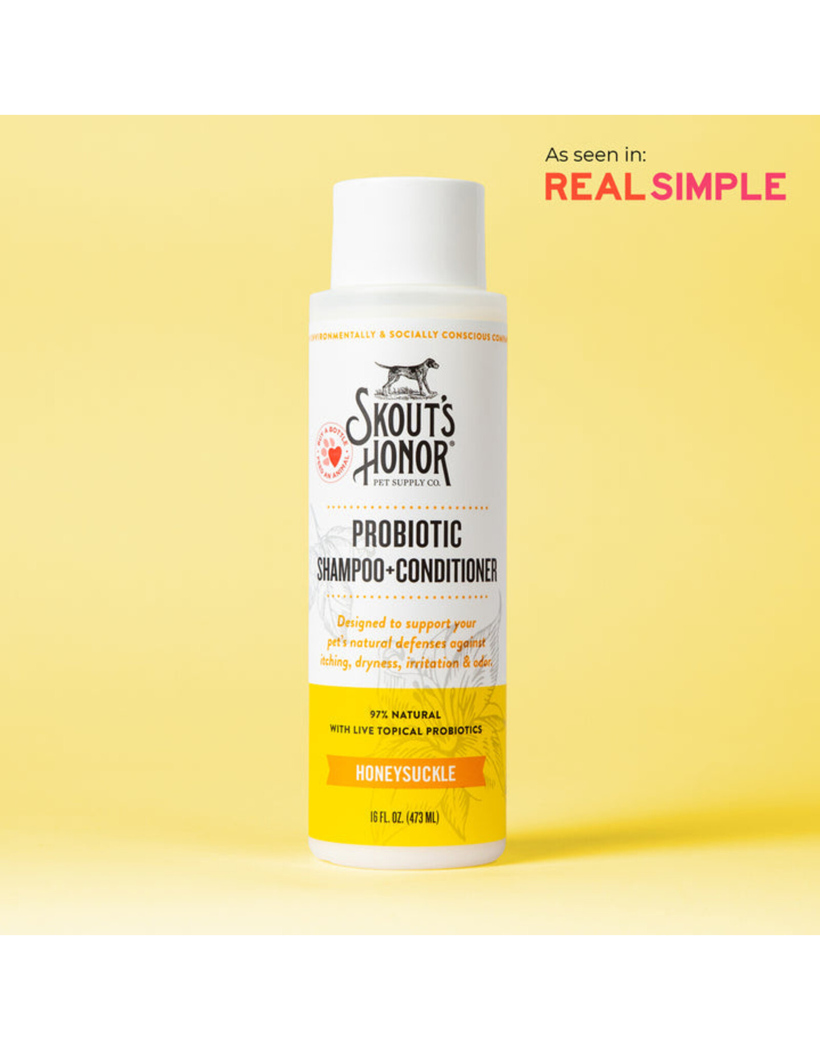 Skout's Honor Probiotic Shampoo+Conditioner - Honeysuckle 16oz
