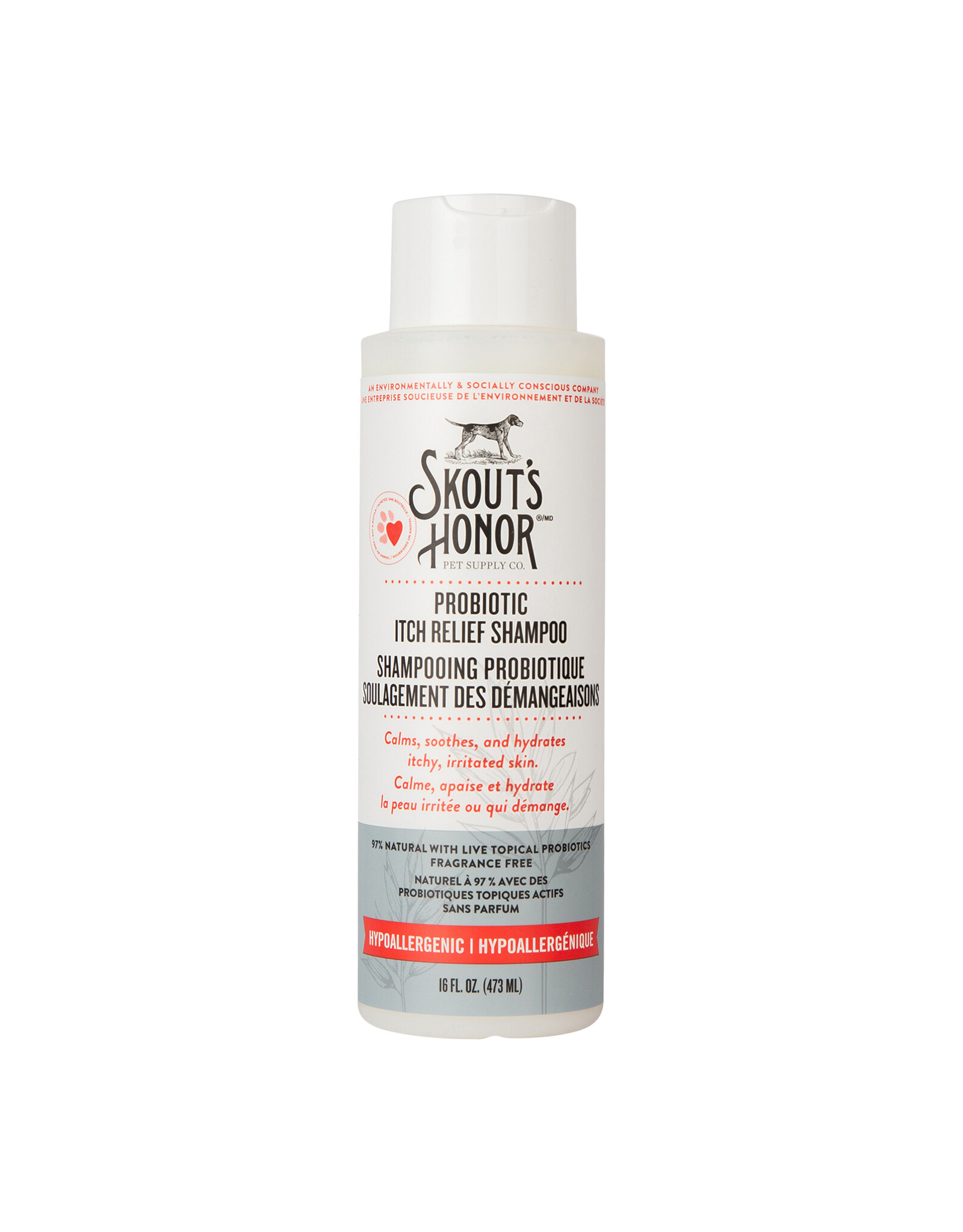 Skout's Honor Probiotic Itch Relief Shampoo - Hypoallergenic 16oz