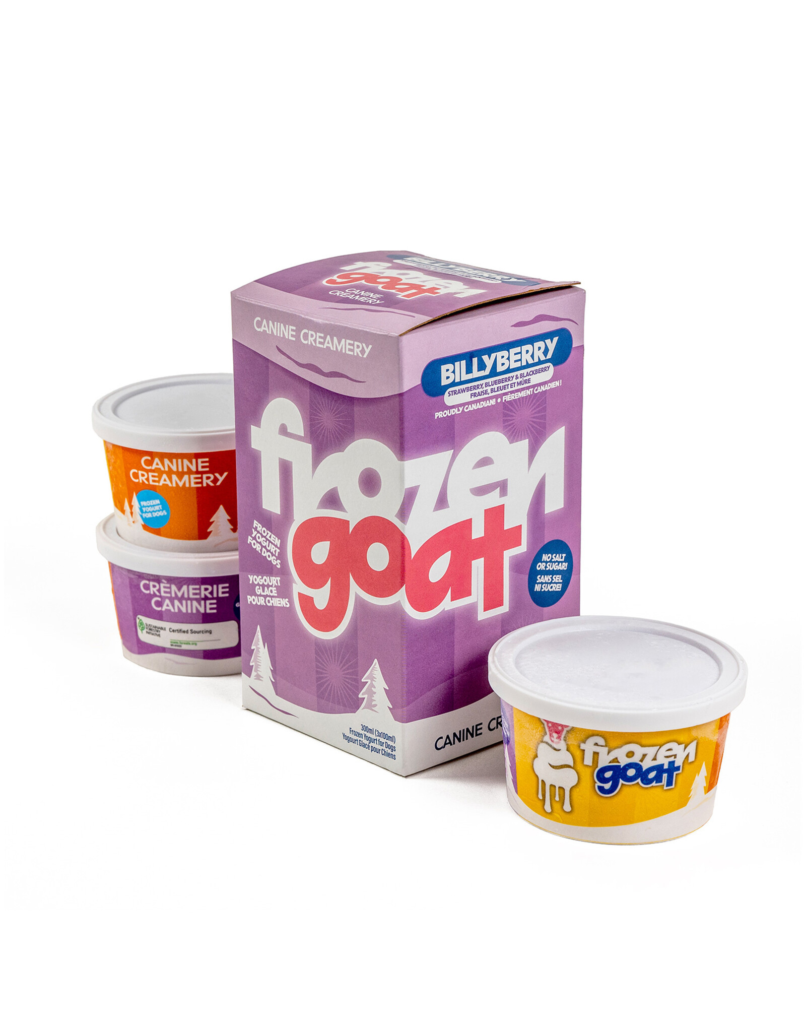 Frozen Goat Yogurt: Billyberry – 300ml