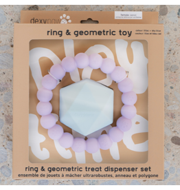 Dexy Paws Dog Aggressive Chew Geometric & Ring Prple&Blue 2pk