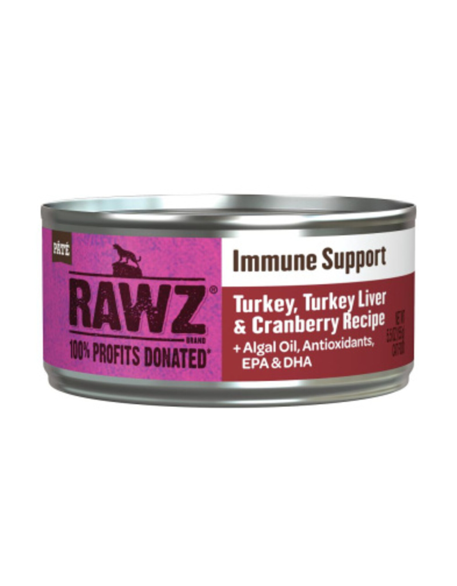 Rawz Cat Immune Support Turkey, Turkey Liver, Cranberry 5.5oz