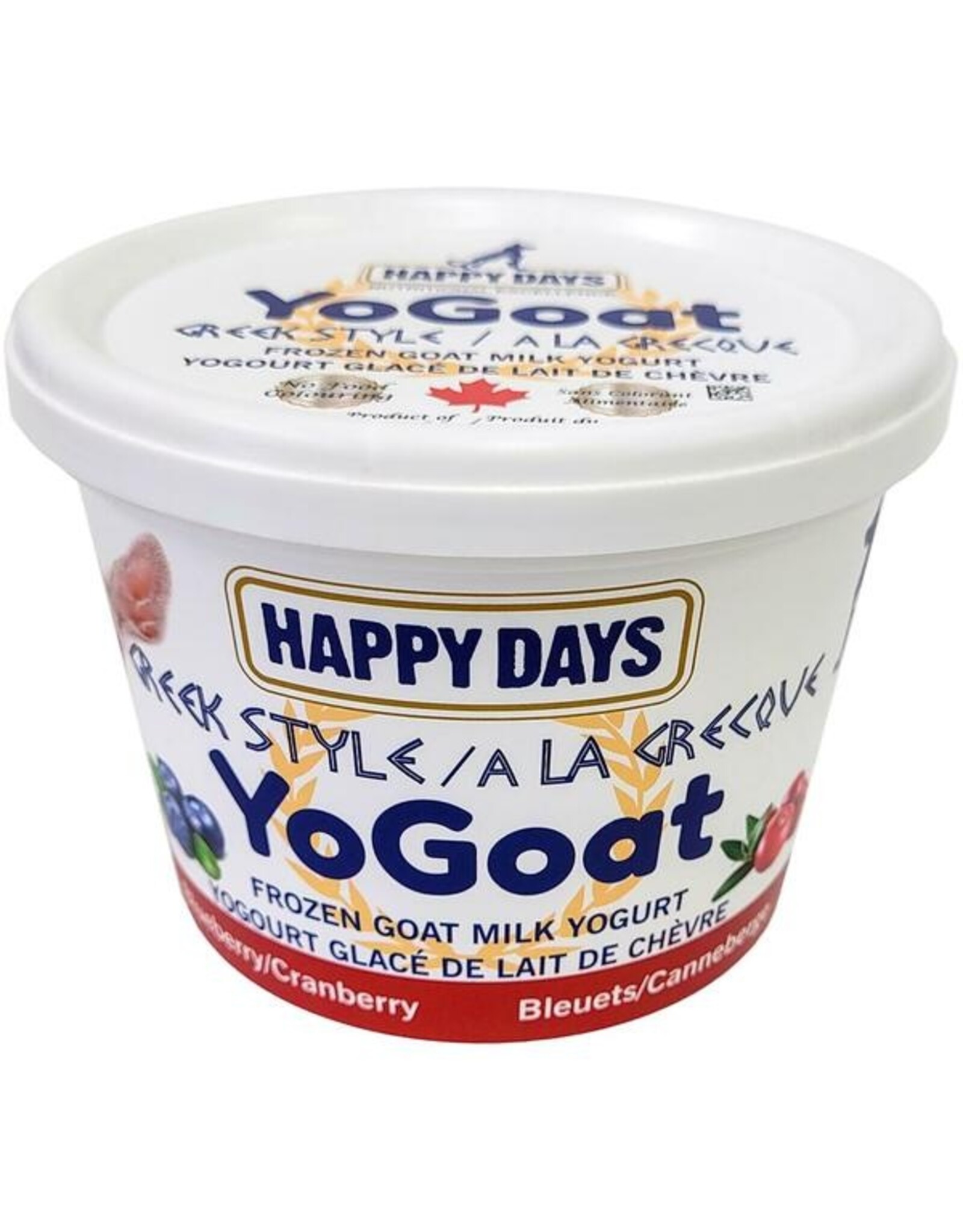 Happy Days Diaries Frozen Greek Yogurt Blueberry/Cranberry 475G