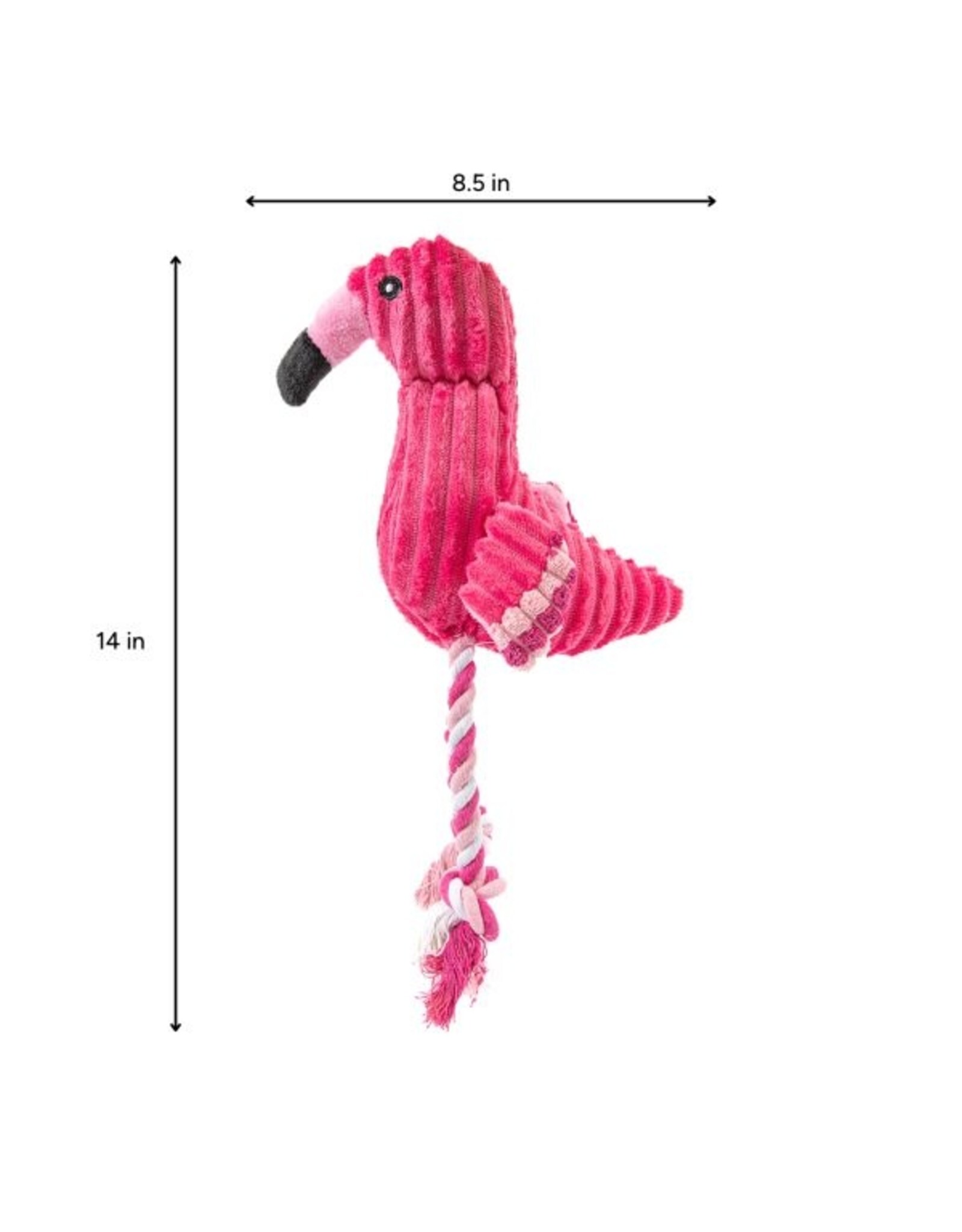 BrookBrand Pets Rope Flamingo, Pink