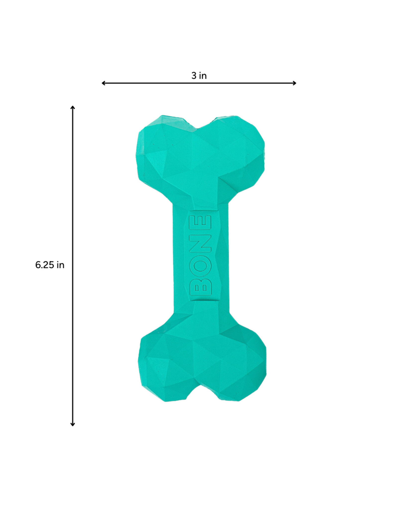 BrookBrand Pets Zilla Rubber Bone, Aqua