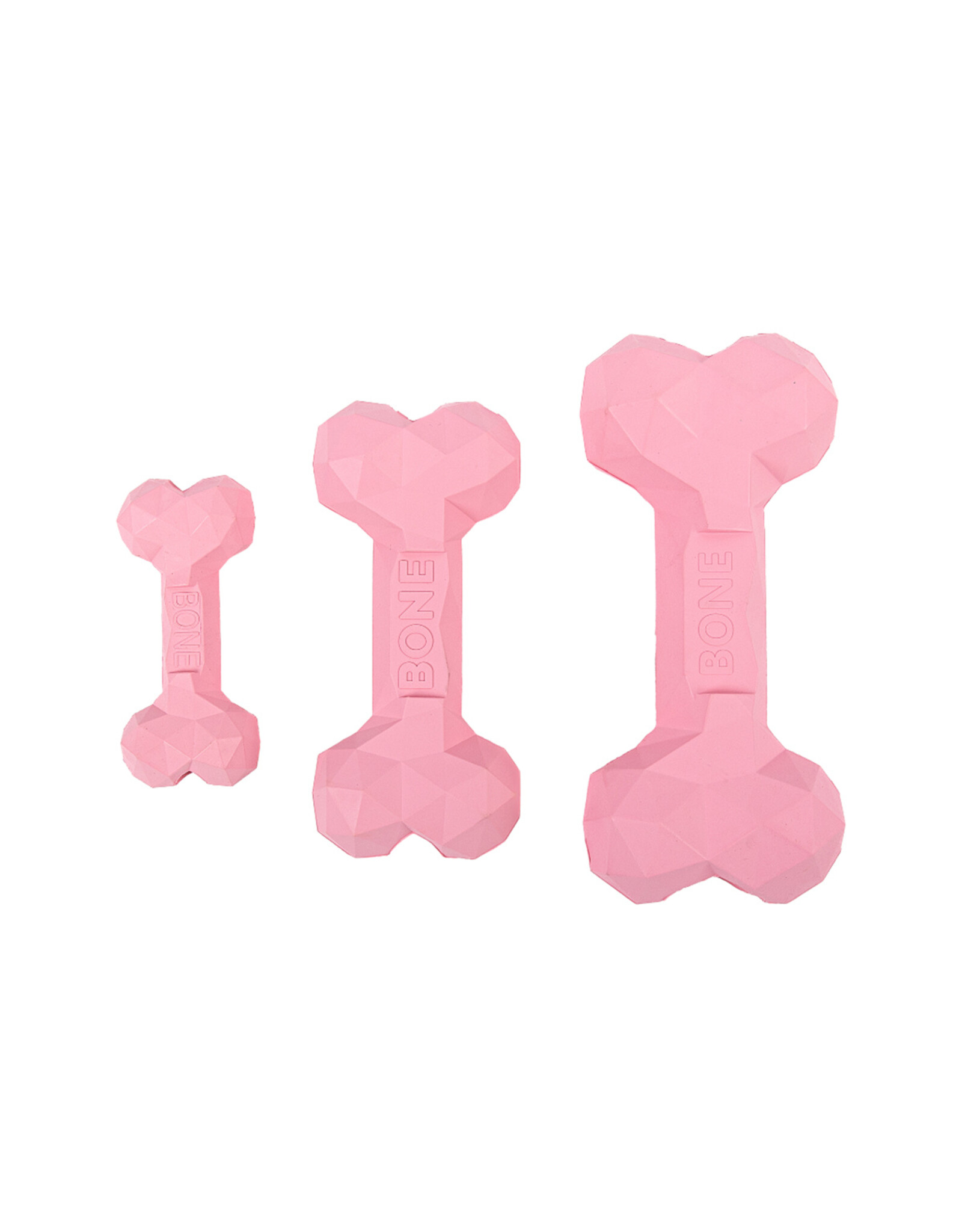 BrookBrand Pets Zilla Rubber Bone, Pink