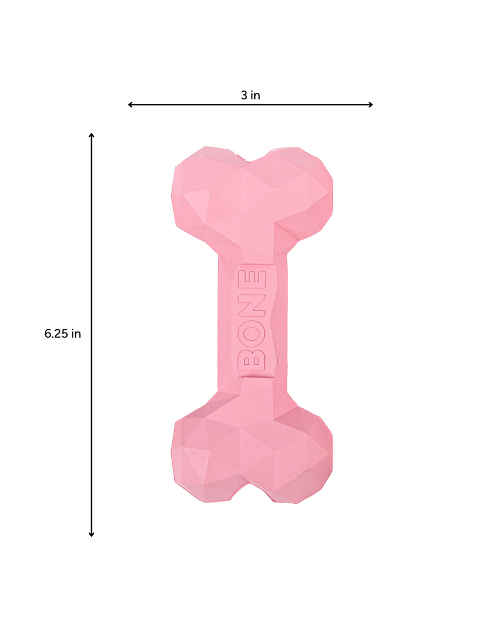 BrookBrand Pets Zilla Rubber Bone, Pink