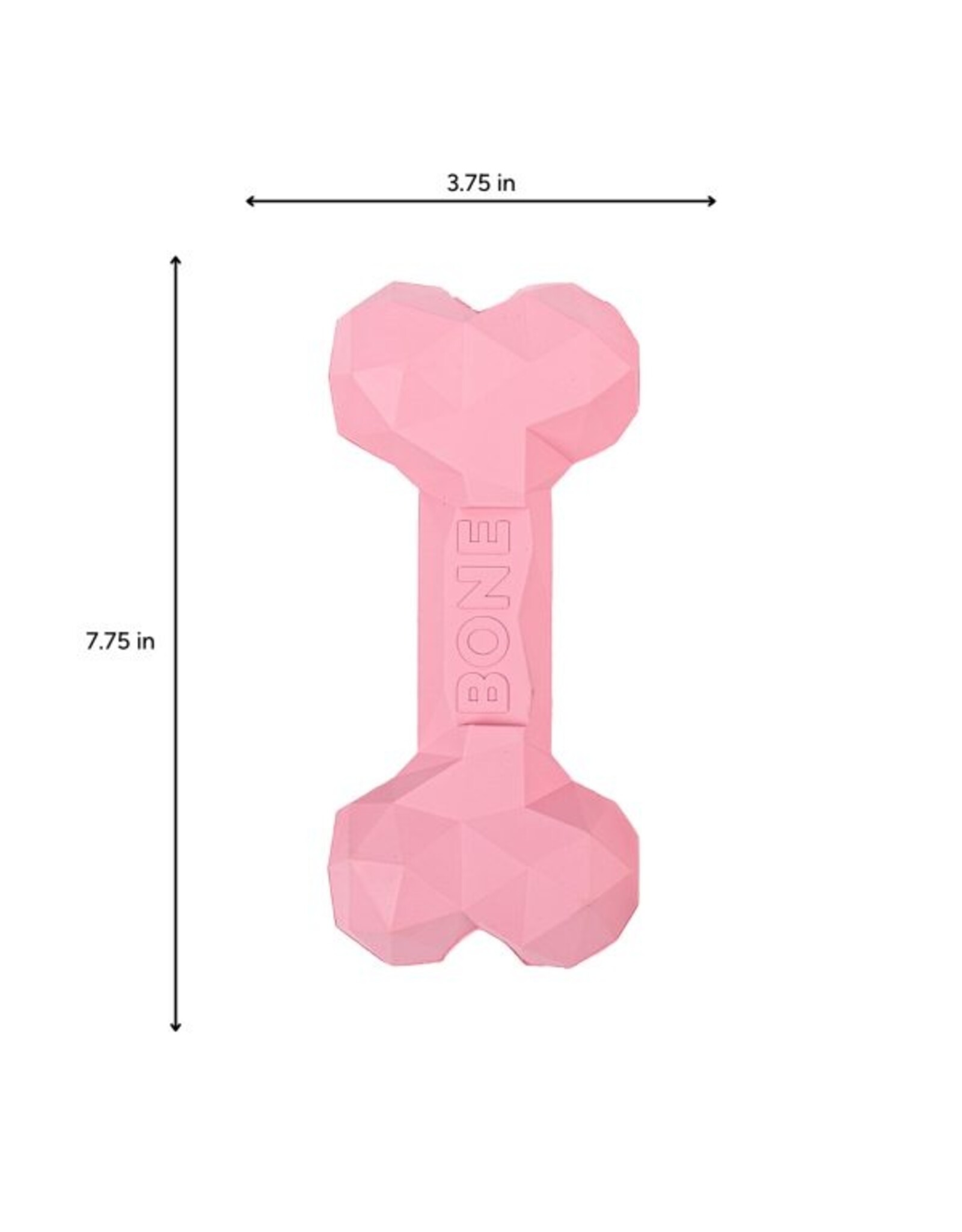 BrookBrand Pets Zilla Rubber Bone, Pink