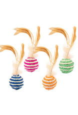 BrookBrand Pets Feather Ball Assorted (1pc)