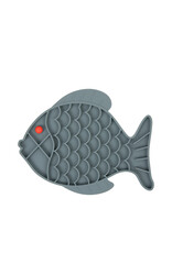 BrookBrand Pets Fish-Shaped Silicone Lick Mat