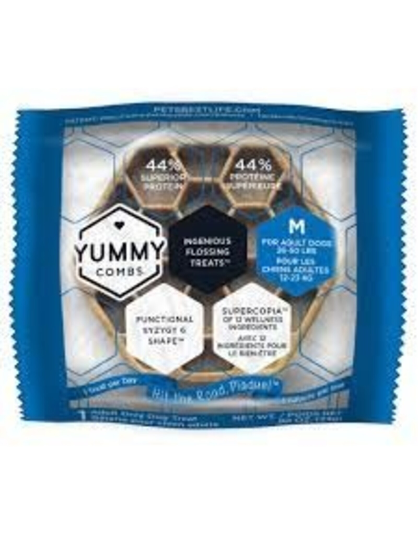 Yummy Combs Dental Treat - Chicken - Wrapped - Medium