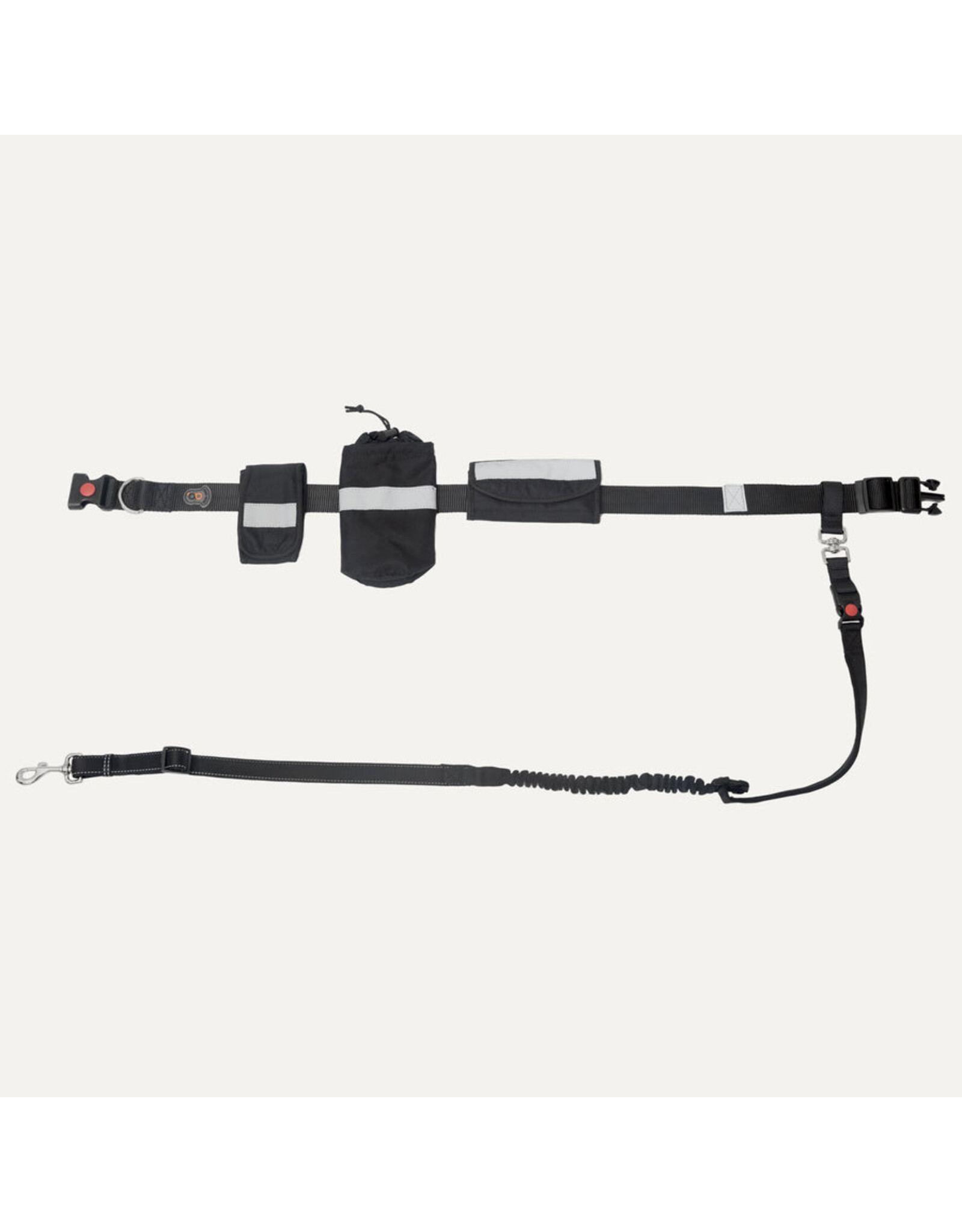 Goo-eez Waist Bungee Leash - Black & Grey