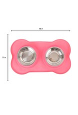 BrookBrand Pets Non-Slip Silicone Stainless Bowl Set