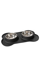 BrookBrand Pets Non-Slip Silicone Stainless Bowl Set
