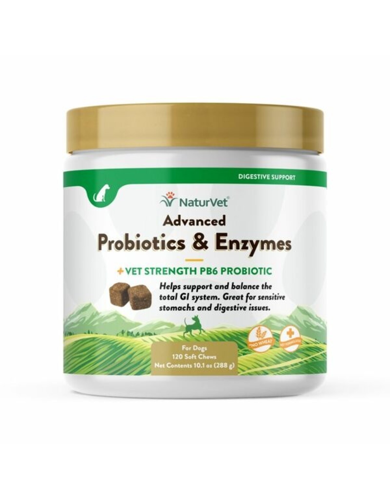 NaturVet Advanced Probiotics & Enzymes Soft Chew 120ct