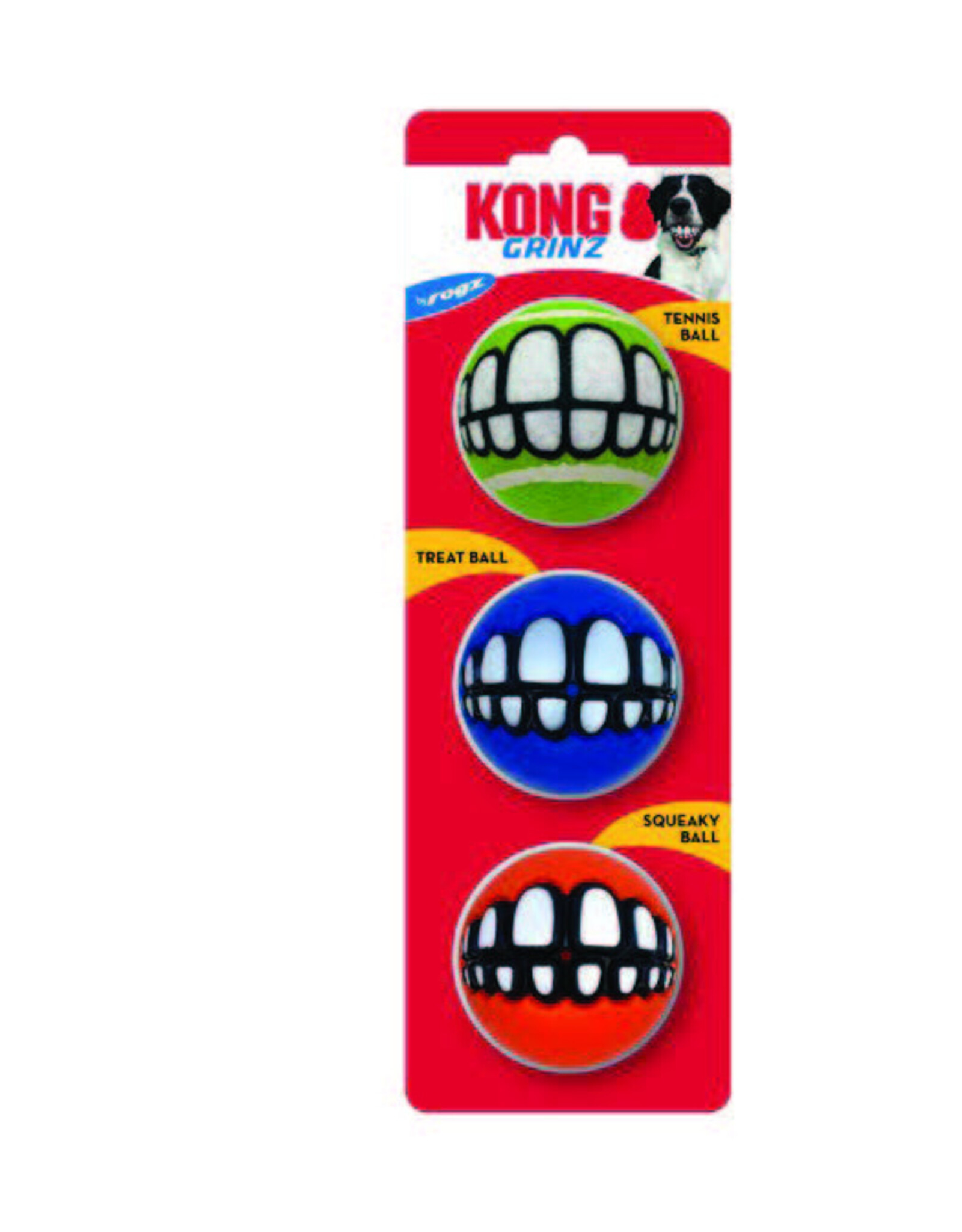 Kong Grinz Variety - Treat Ball Small 3pk