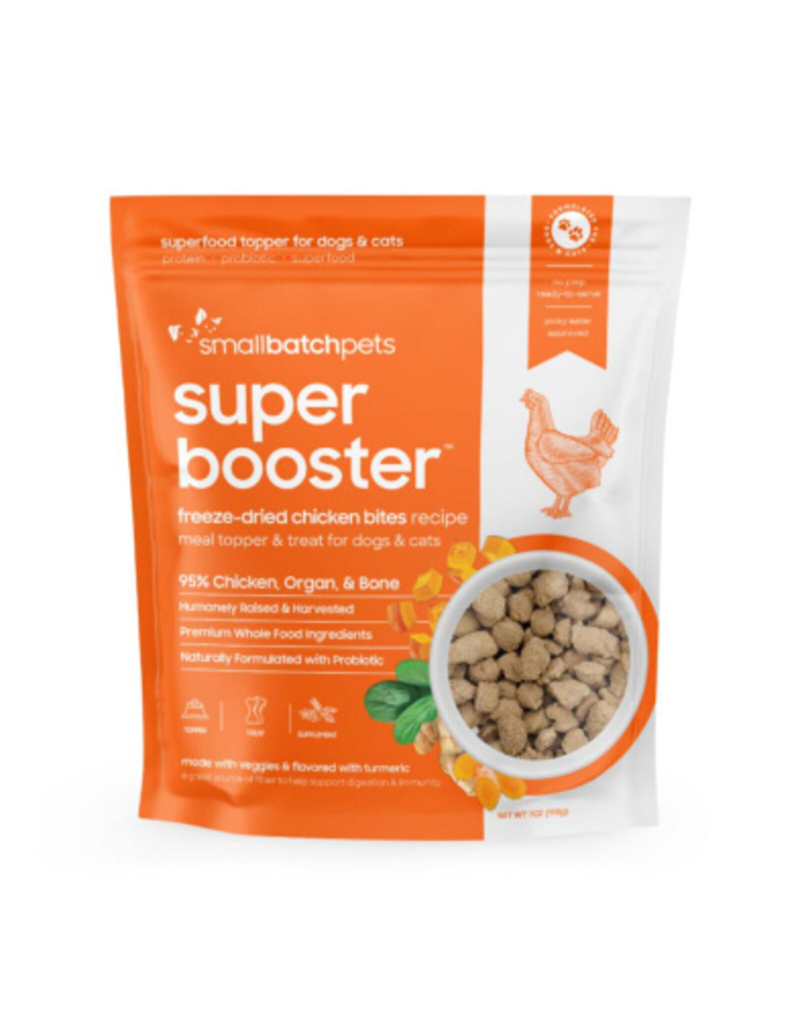 Small Batch Pets Freeze Dried Super Booster Chicken Bites 7oz