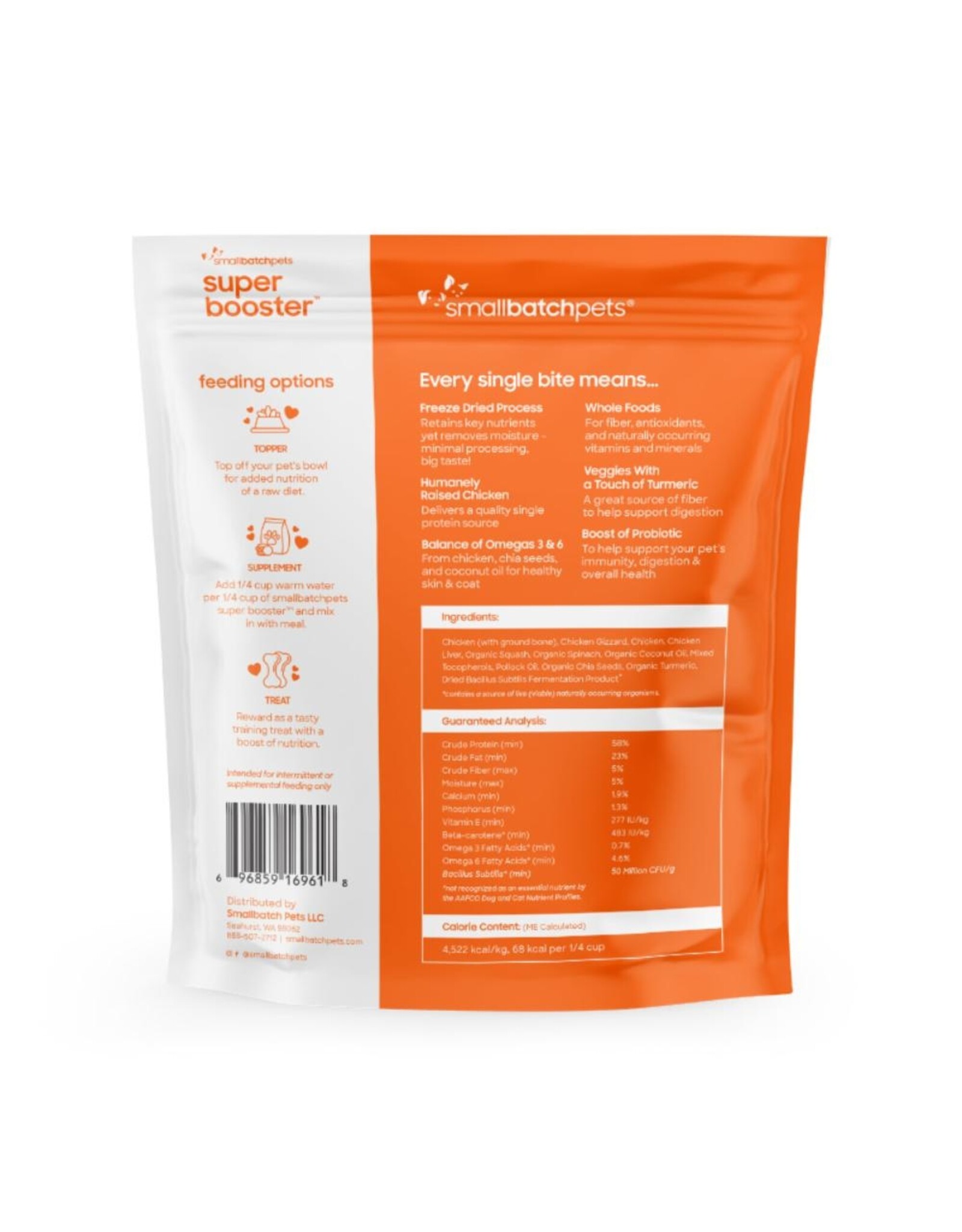 Small Batch Pets Freeze Dried Super Booster Chicken Bites 7oz