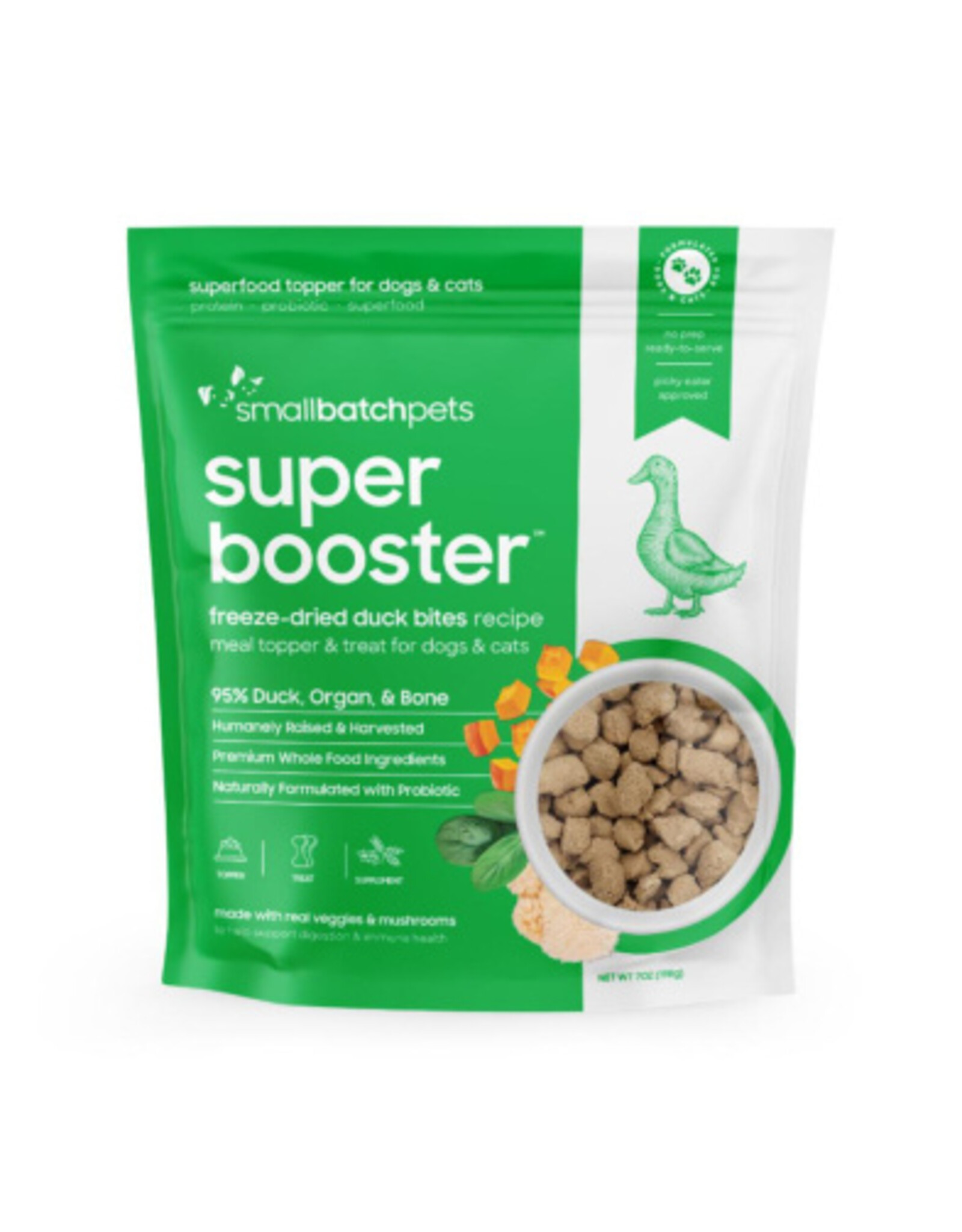 Small Batch Pets Freeze Dried Super Booster Duck Bites 7oz
