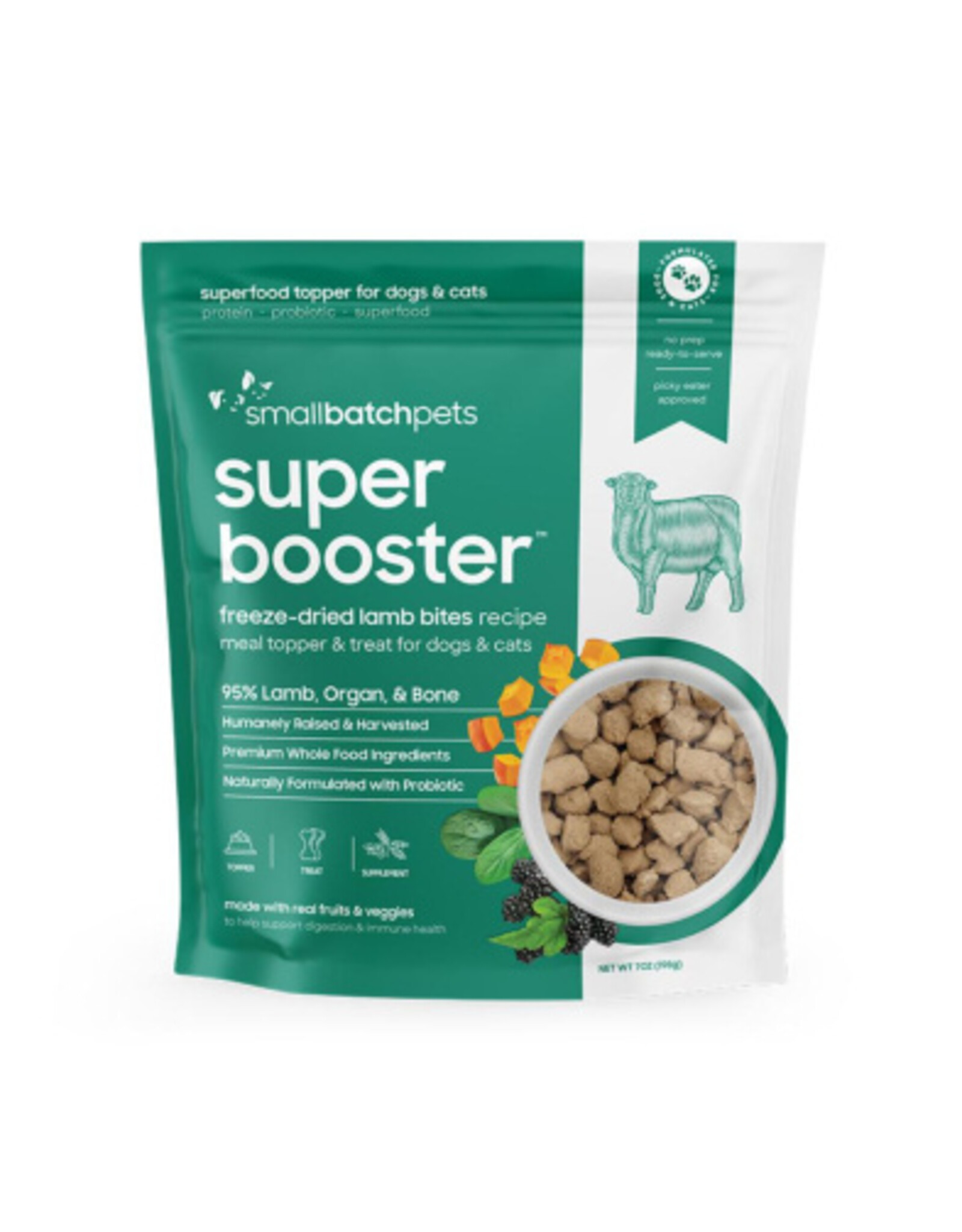 Small Batch Pets Freeze Dried Super Booster Lamb Bites 7oz