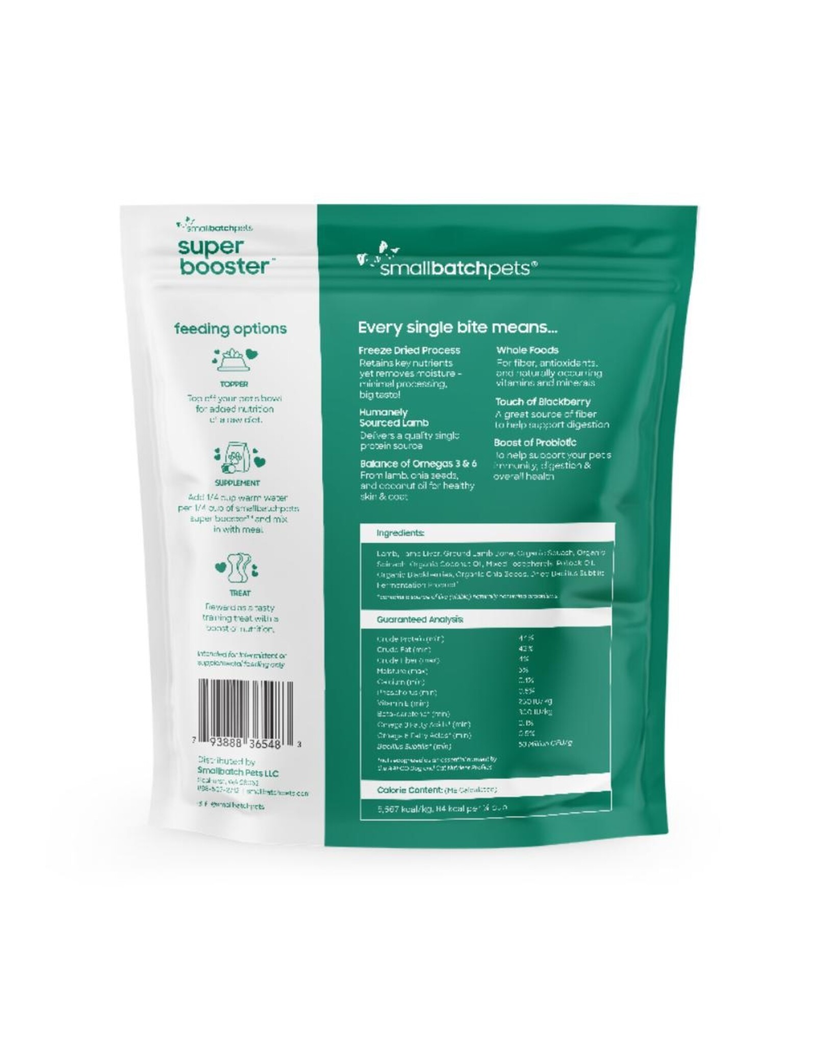 Small Batch Pets Freeze Dried Super Booster Lamb Bites 7oz