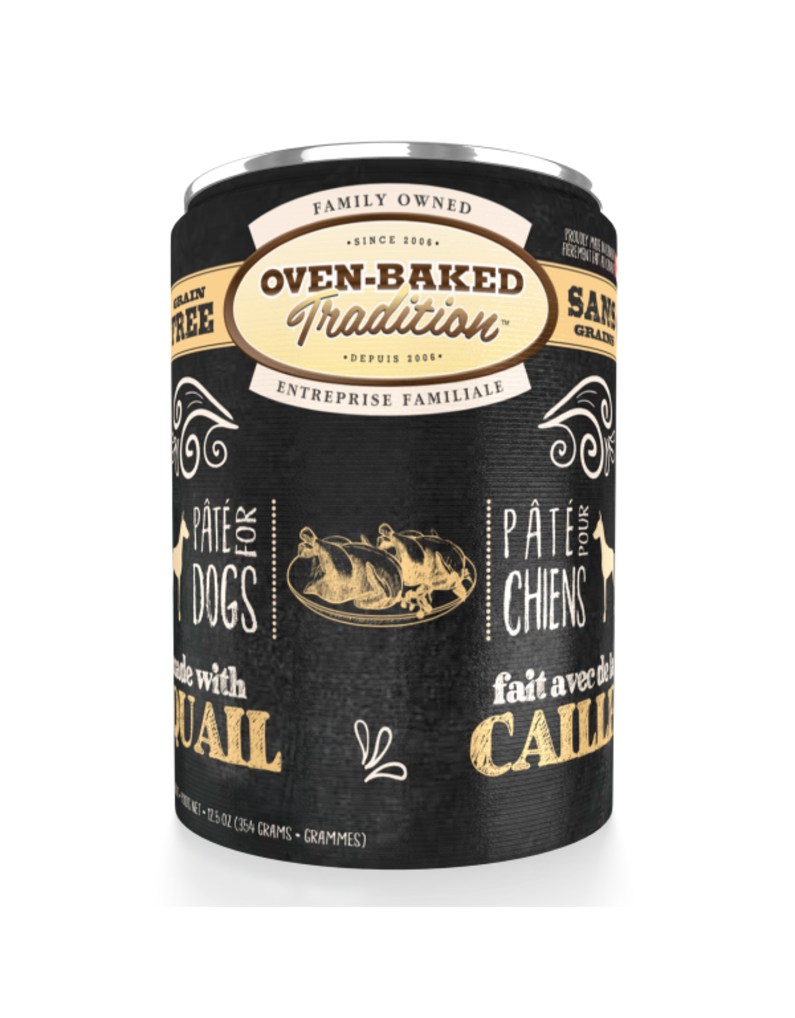 Oven-Baked Tradition Dog Adult Quail Pate 12.5 oz