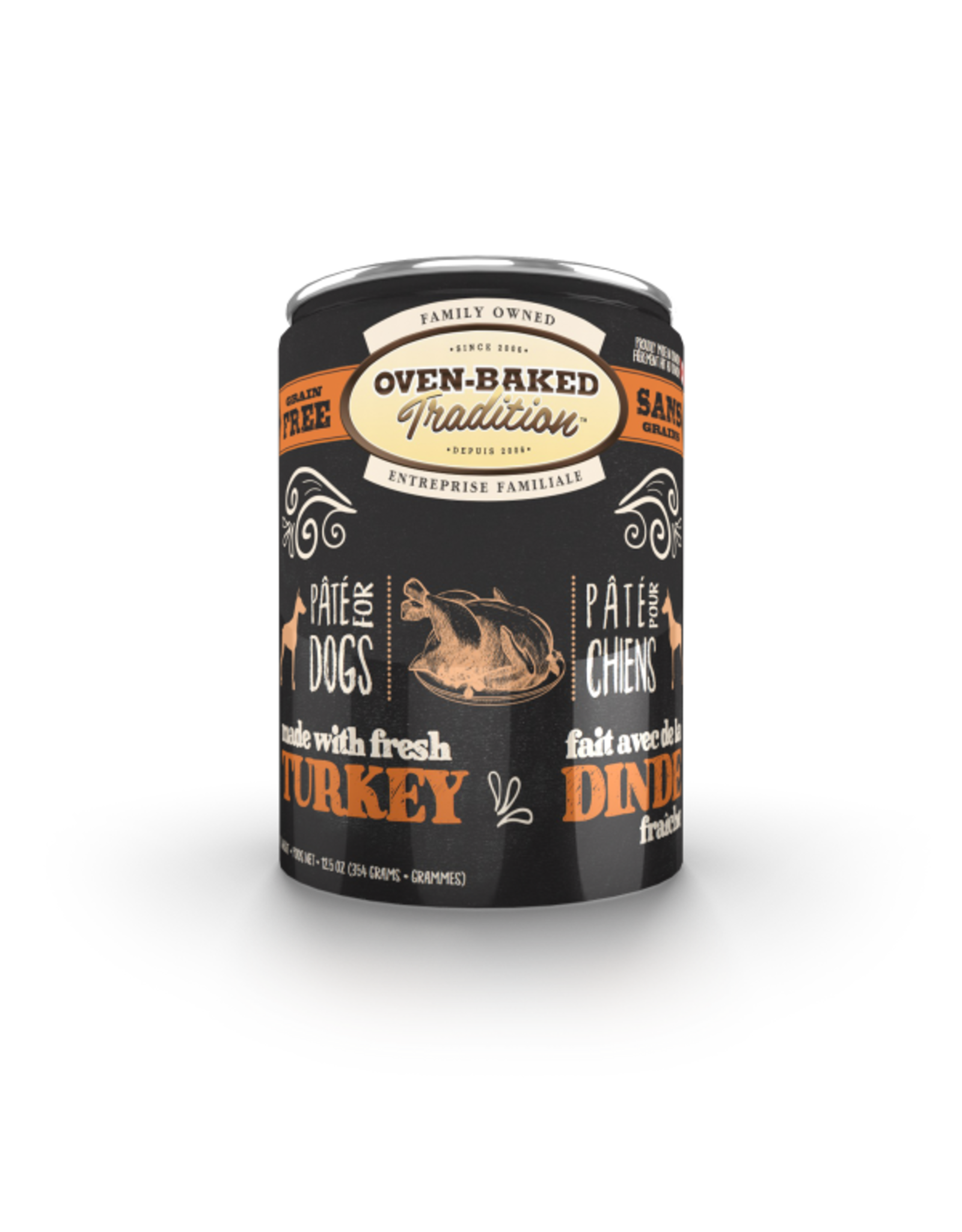 Oven-Baked Tradition Dog GF Adult Turkey Pate 12.5 oz