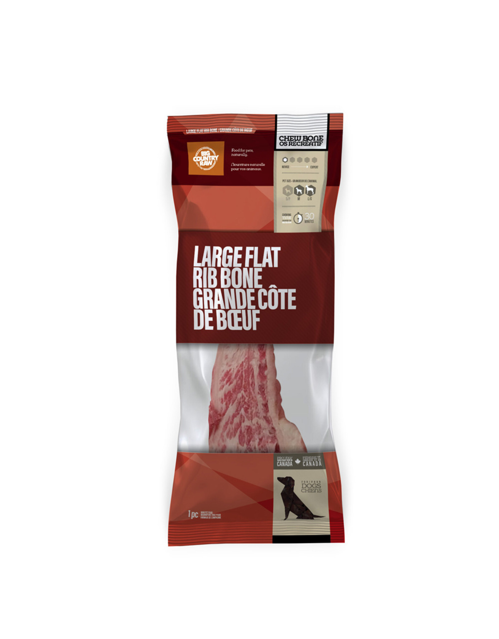 Big Country Raw Flat Rib Bone – 1 Pc