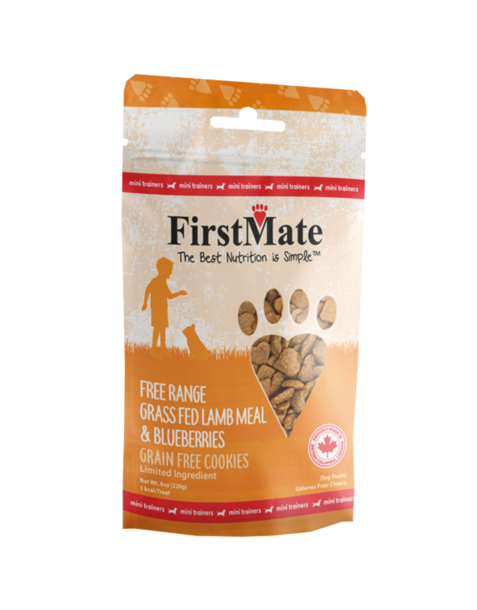 FirstMate Dog Treats GF Cookies Mini Lamb & Blueberries 8 oz