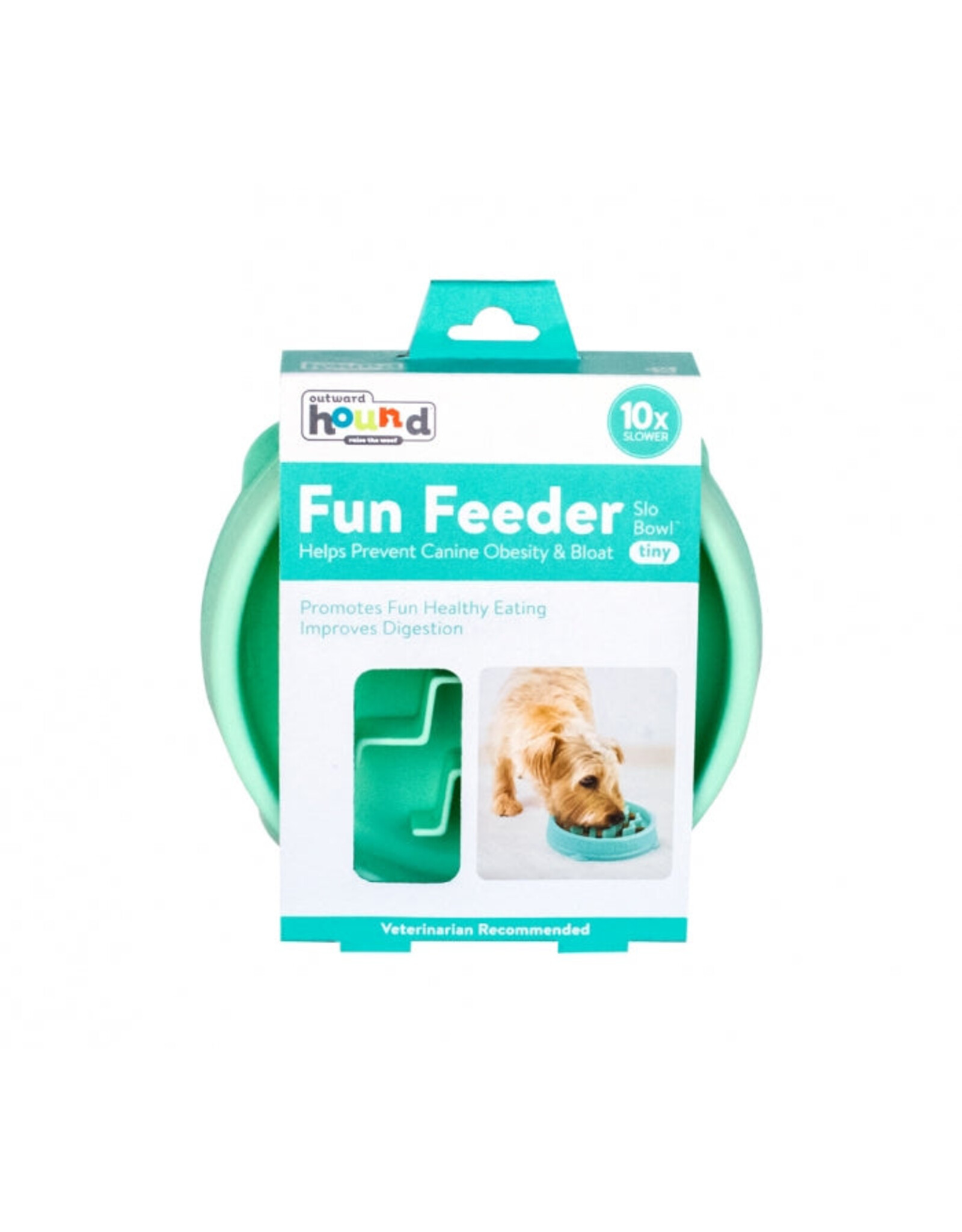Outward Hound Fun Feeder Slo-Bowl Mint Tiny - 3/4 Cup