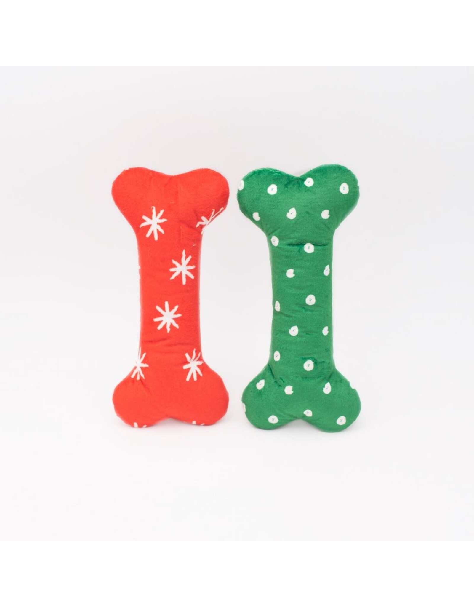 ZippyPaws Holiday Plush Bones Patterned