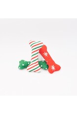 ZippyPaws Holiday Plush Bones Patterned