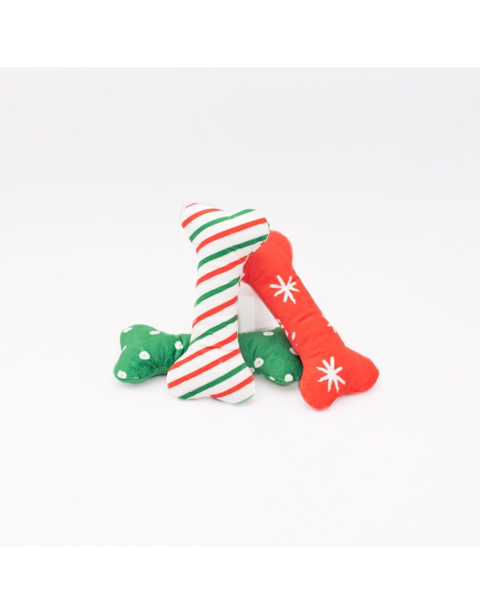 ZippyPaws Holiday Plush Bones Patterned