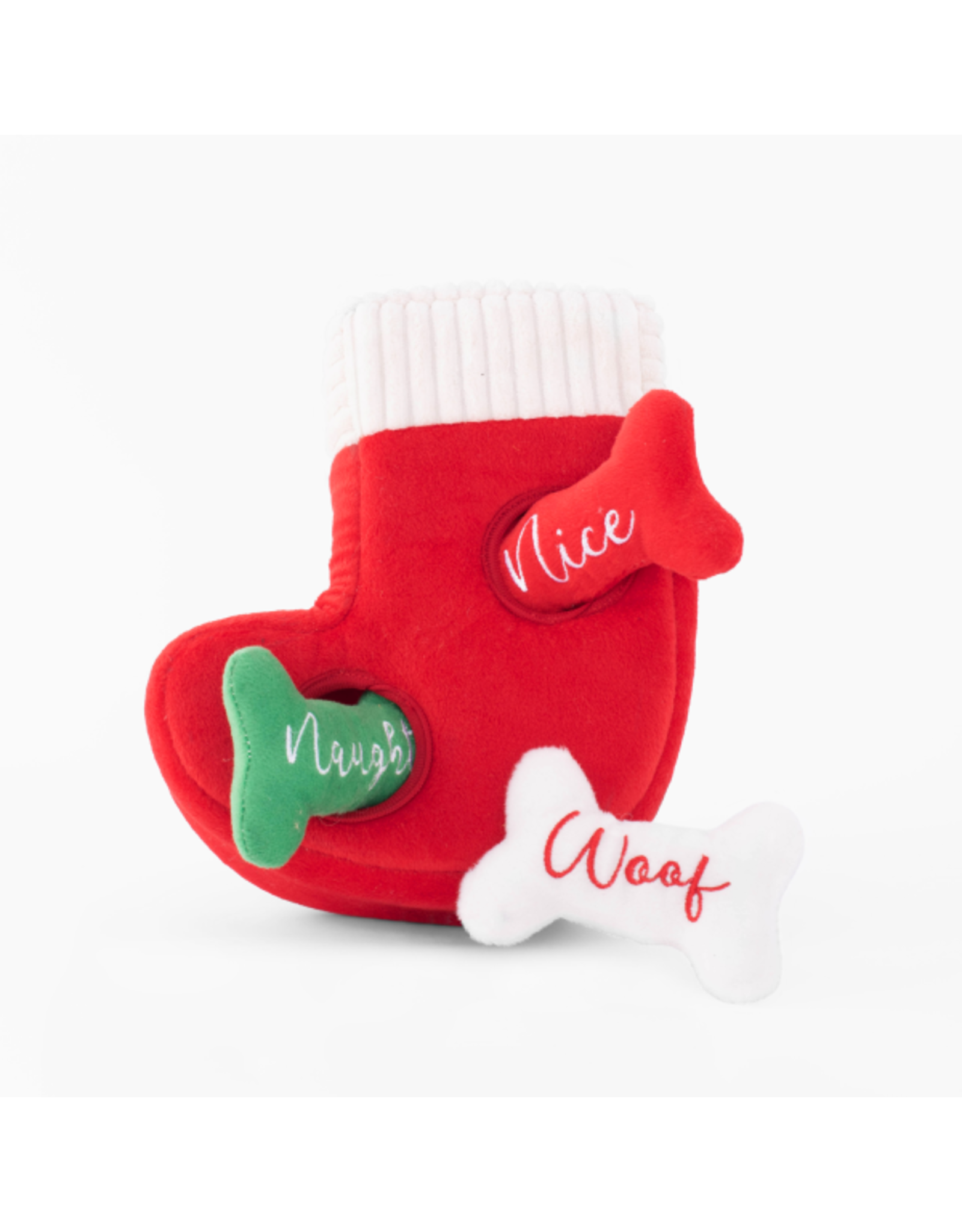 ZippyPaws Holiday Burrow Naughty or Nice Stocking