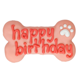 Bosco & Roxys Pink Happy Birthday 6" Bone