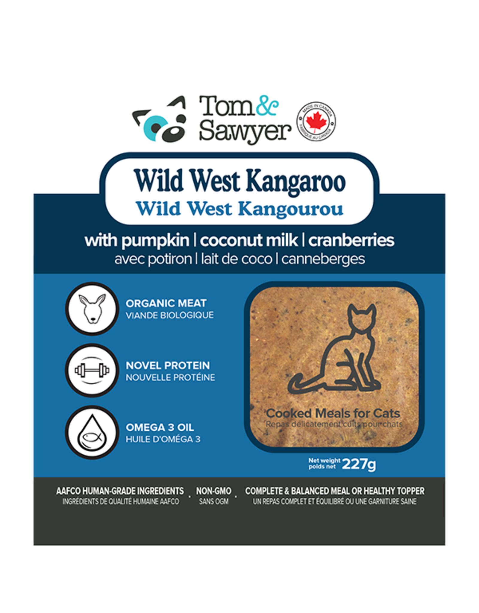 Tom & Sawyer Cat Gently Cooked Wild West Kangaroo 227g