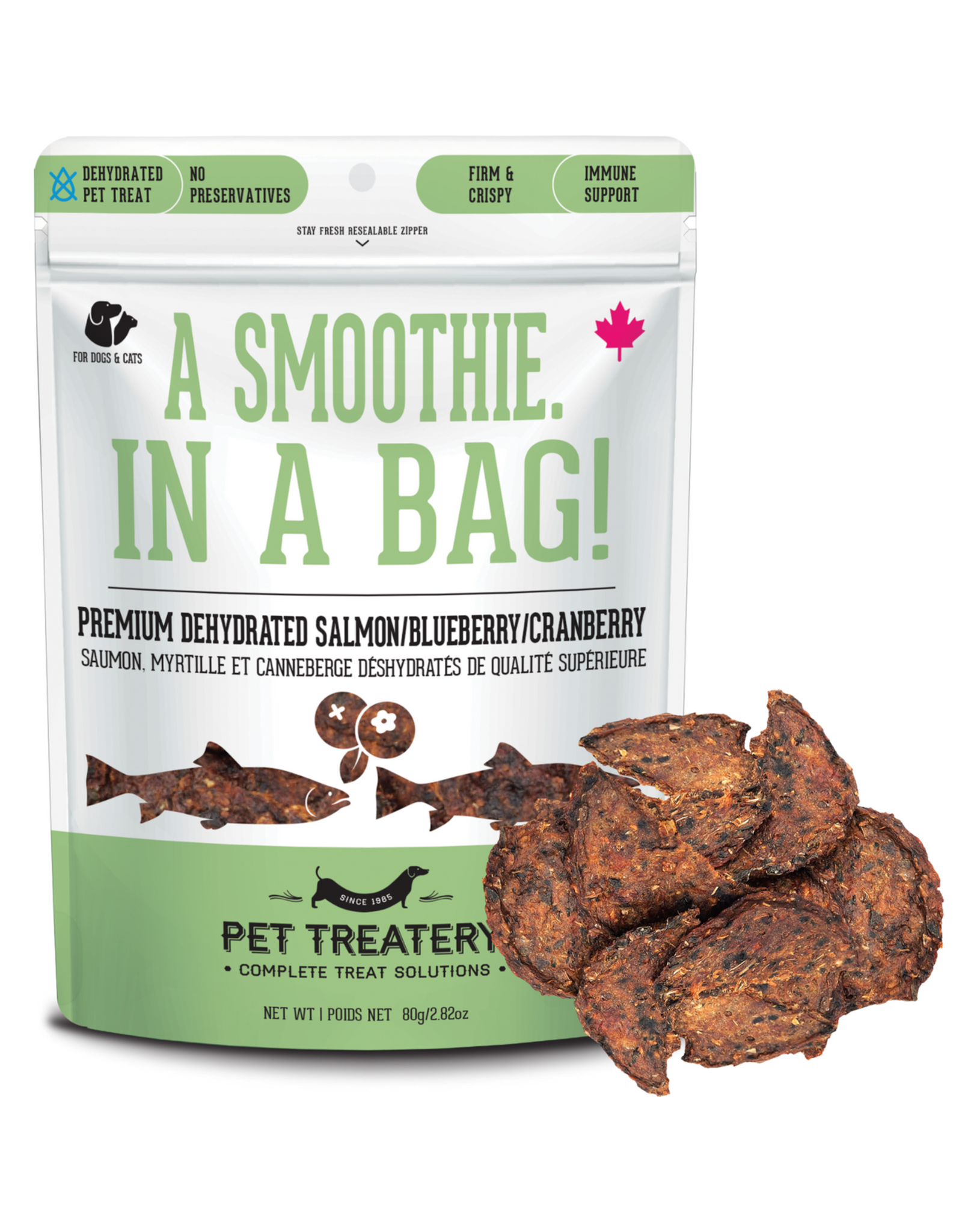 Granville Island Pet A Smoothie In A Bag! Salmon Blueberry & Cranberry 80GM
