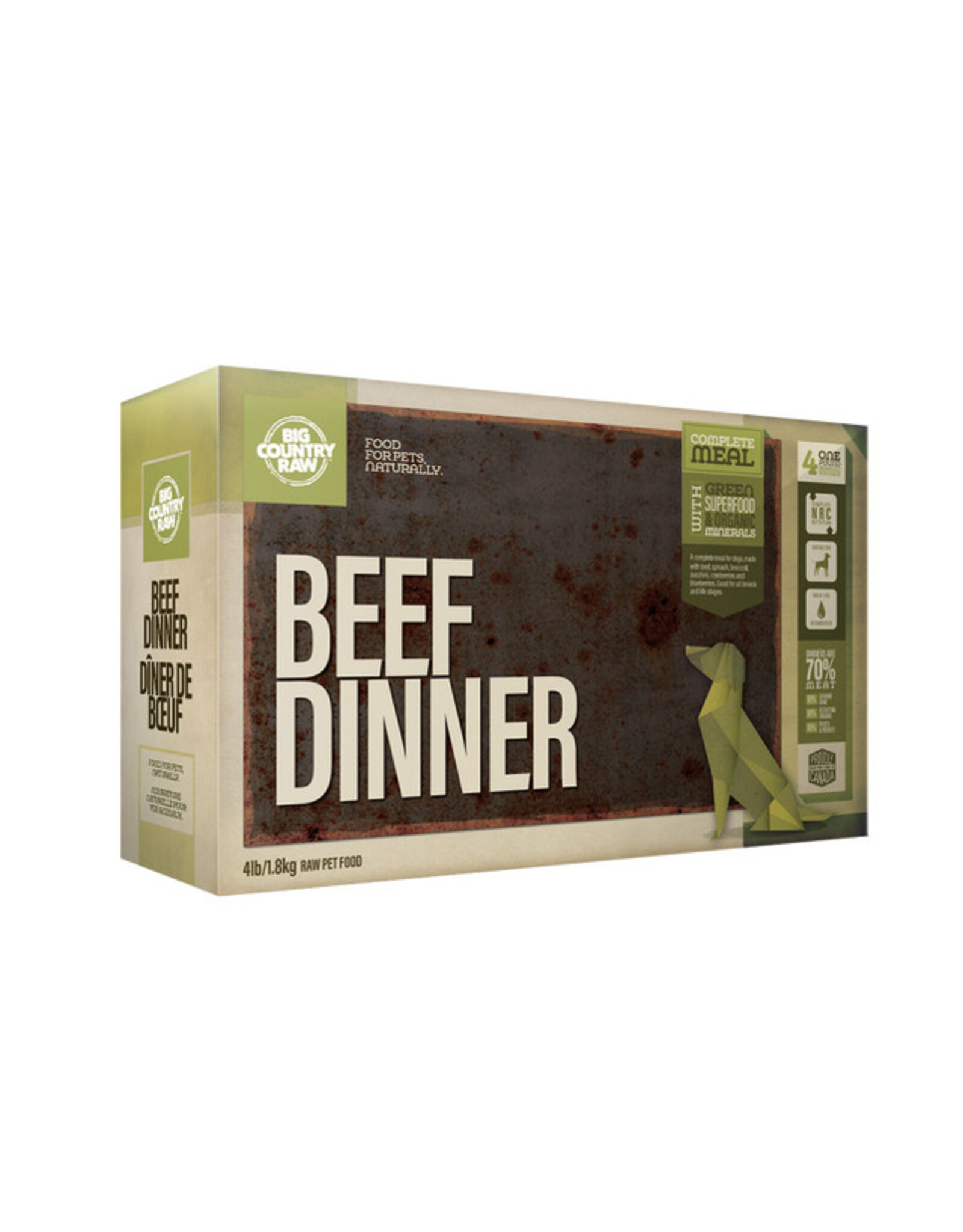 Big Country Raw Beef Dinner Carton 4 x 1lb