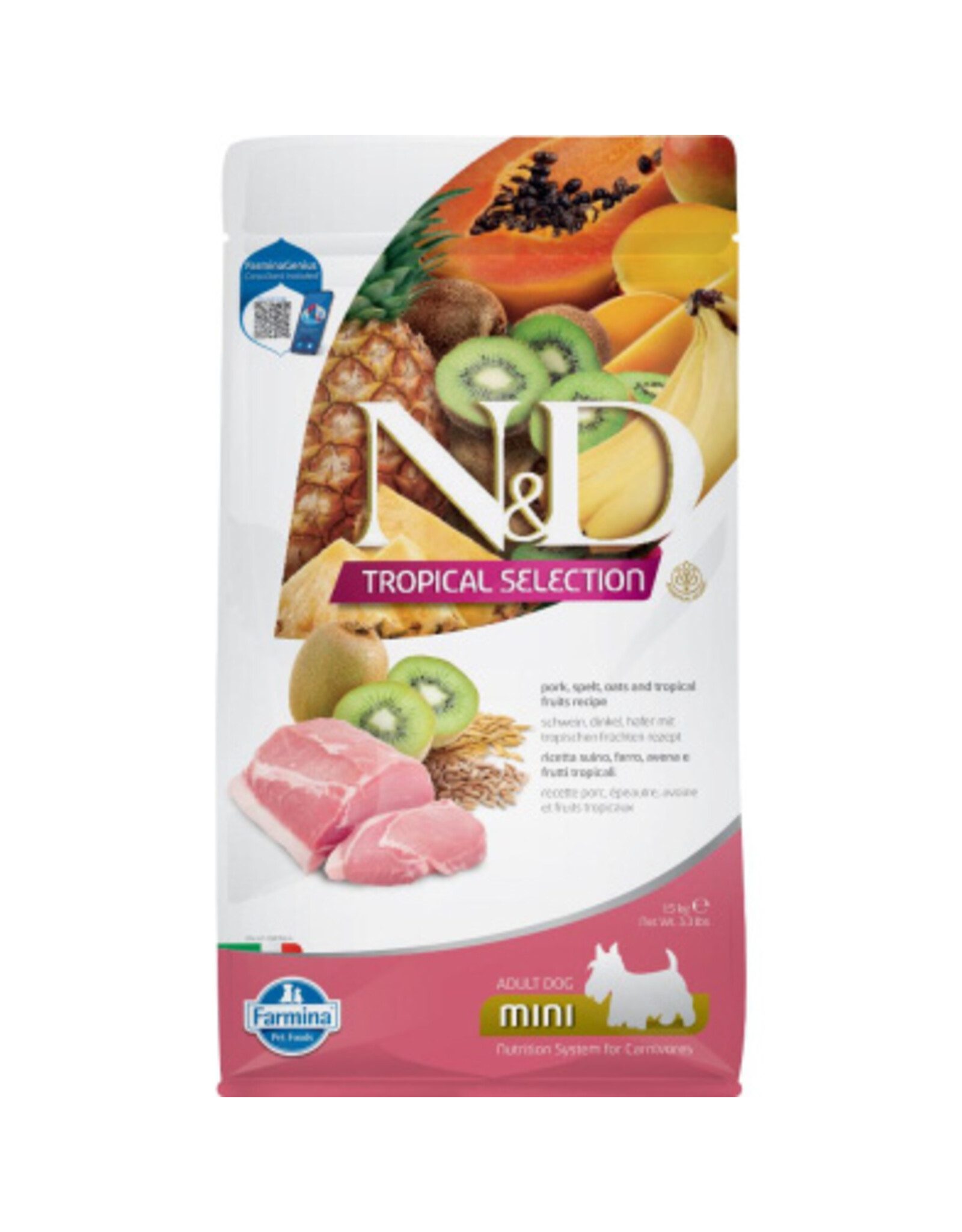 farmina N&D Dog Tropical Selection Pork Adult Mini 1.5kg