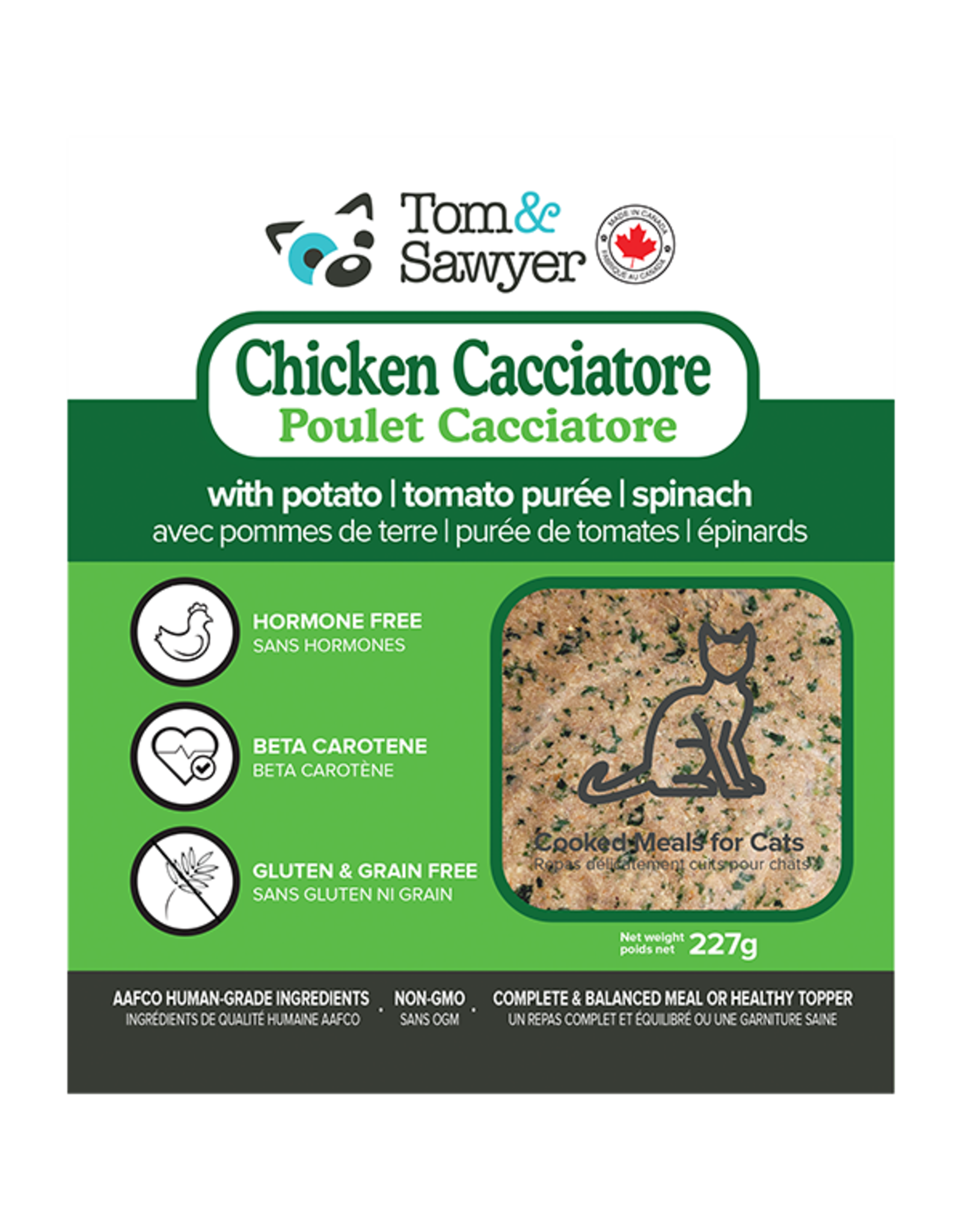 Tom & Sawyer Cat Gently Cooked Chicken Cacciatore 227g