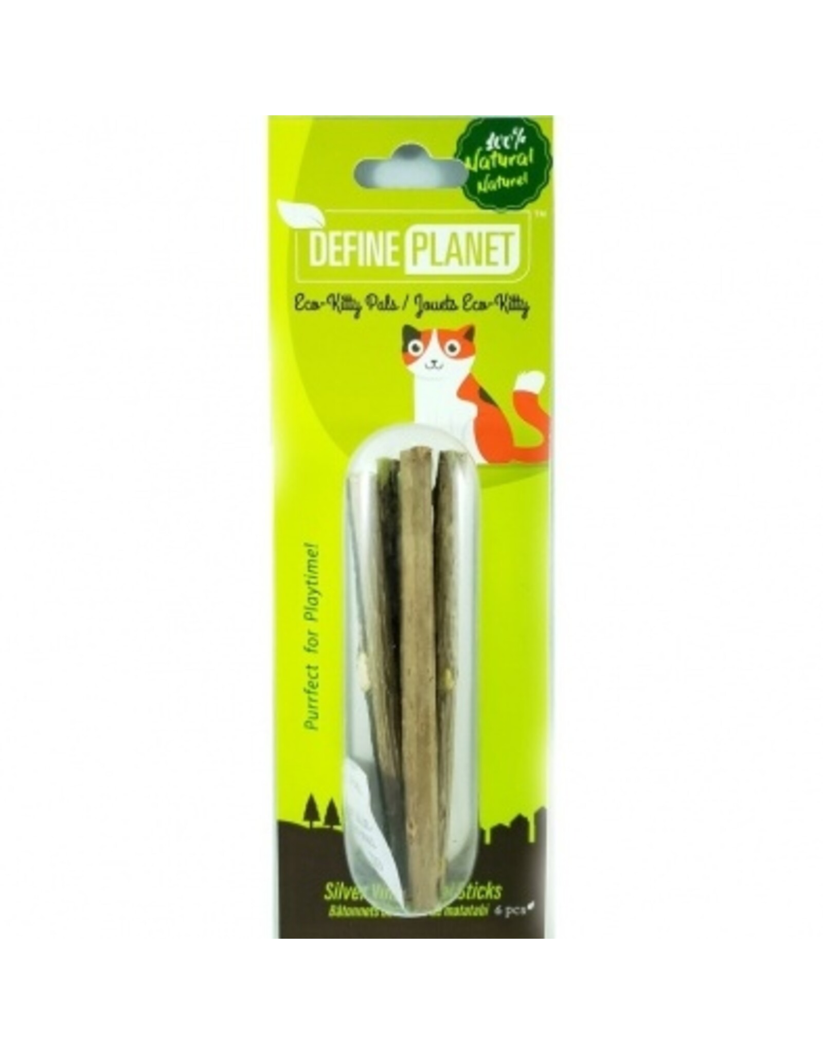 Define Planet Cat Silver Vine Dental Sticks 6ct