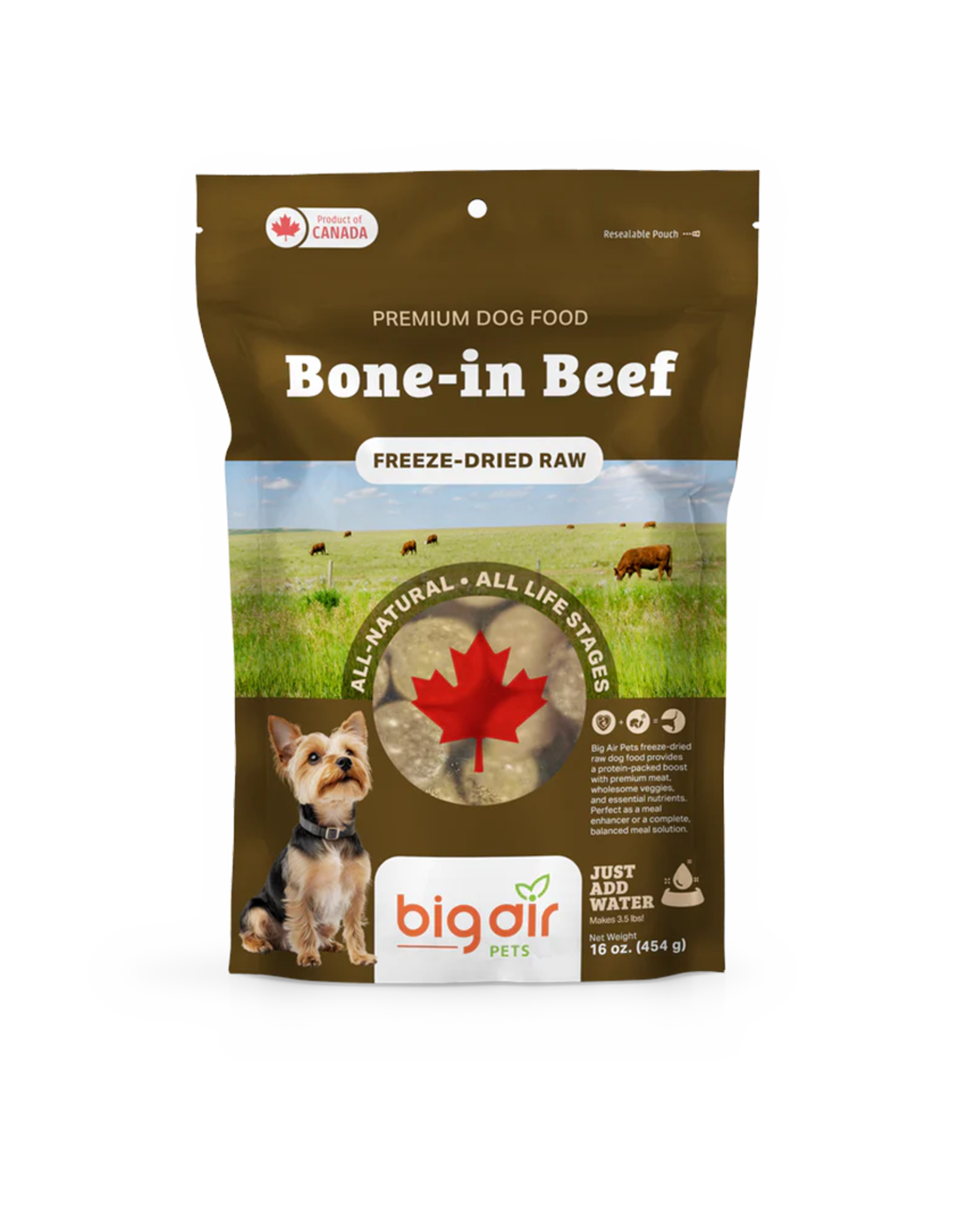 Big Air Pets FD Bone-in Beef 454g