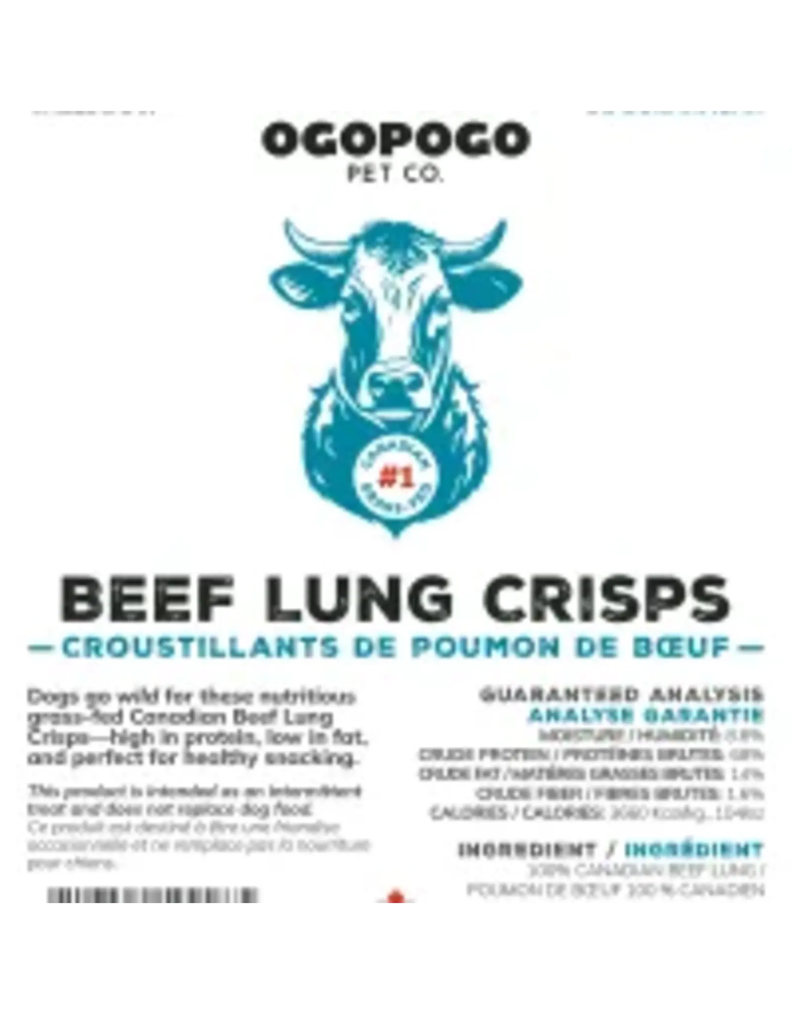 Ogopogo Pet Co. Beef Lung Crisps