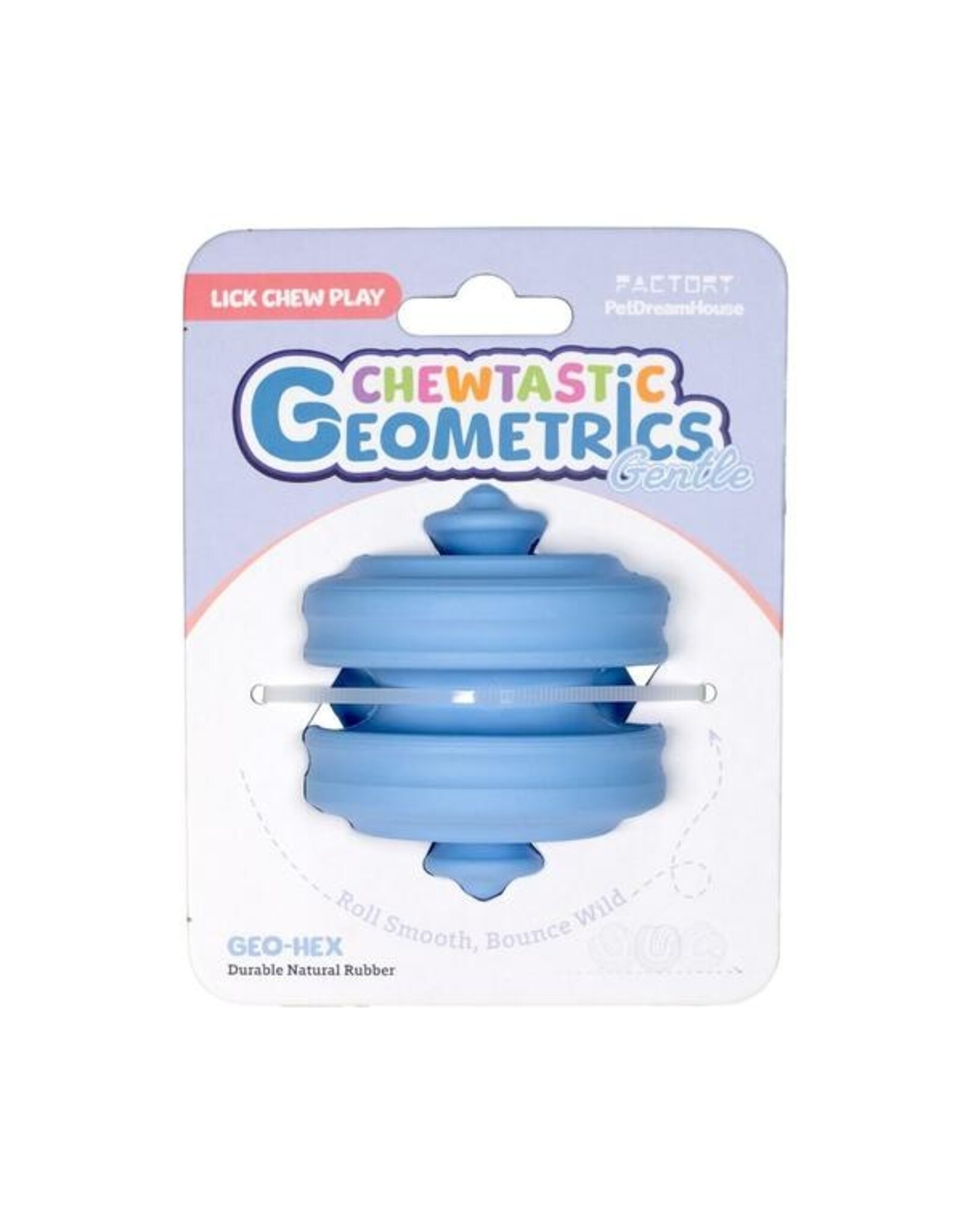 Pet Dream House Chewtastic Gentle Geo Hex Pastel Blue