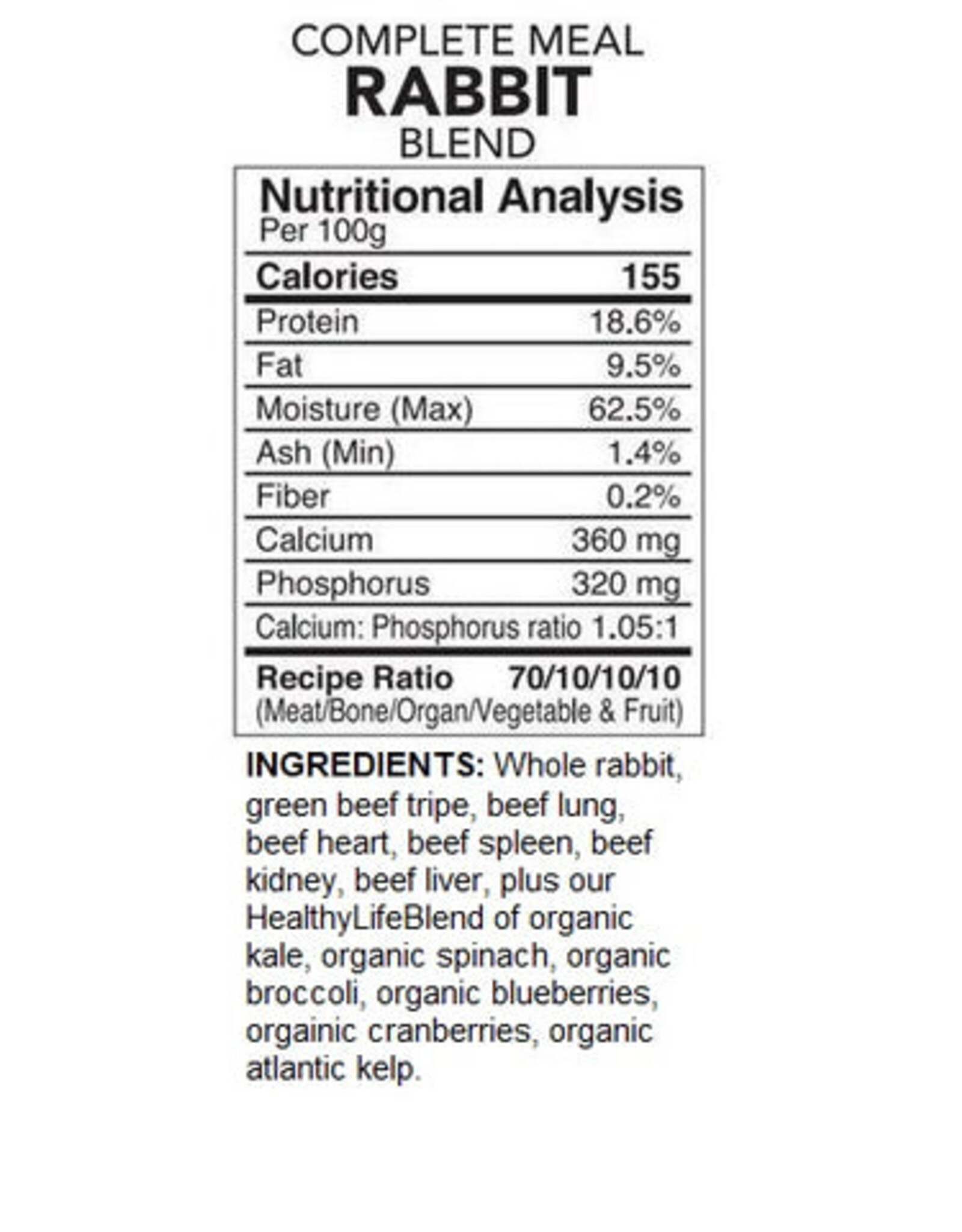 Dog Complete Rabbit Blend 4lb