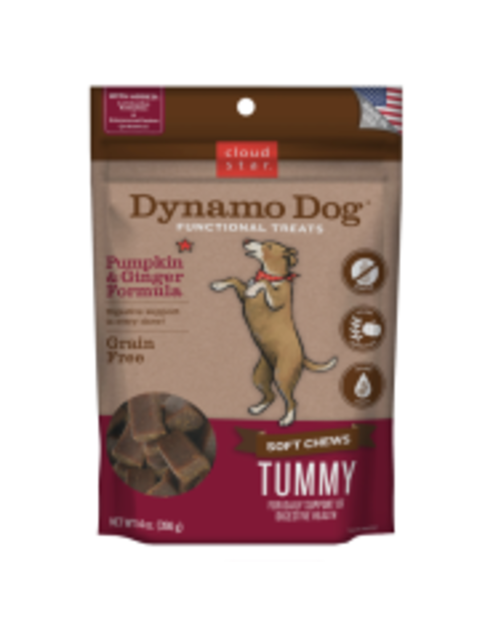 Cloud Star Dynamo Functional Soft Chews Tummy Pumpkin Ginger 14oz.