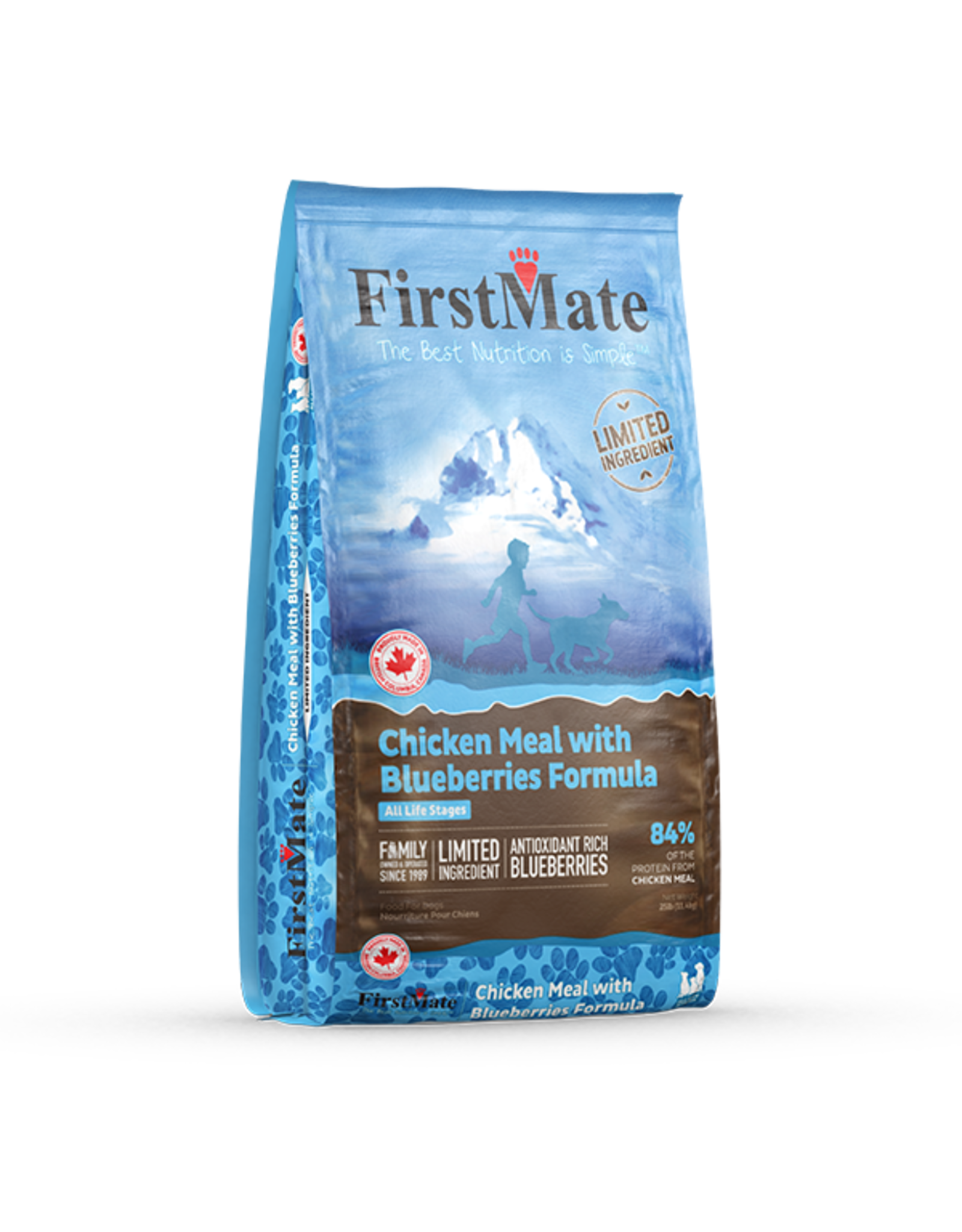 FirstMate Dog LID GF Chicken with Blueberries 25 lb