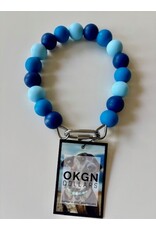 OKGN Silicone Bead Collar - Blue on Blue