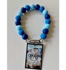 OKGN Silicone Bead Collar - Blue on Blue