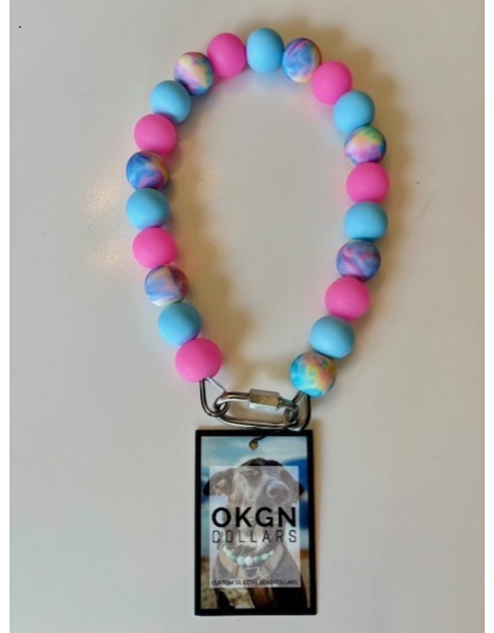 OKGN Silicone Bead Collar 19mm - Bubble Gum Fun